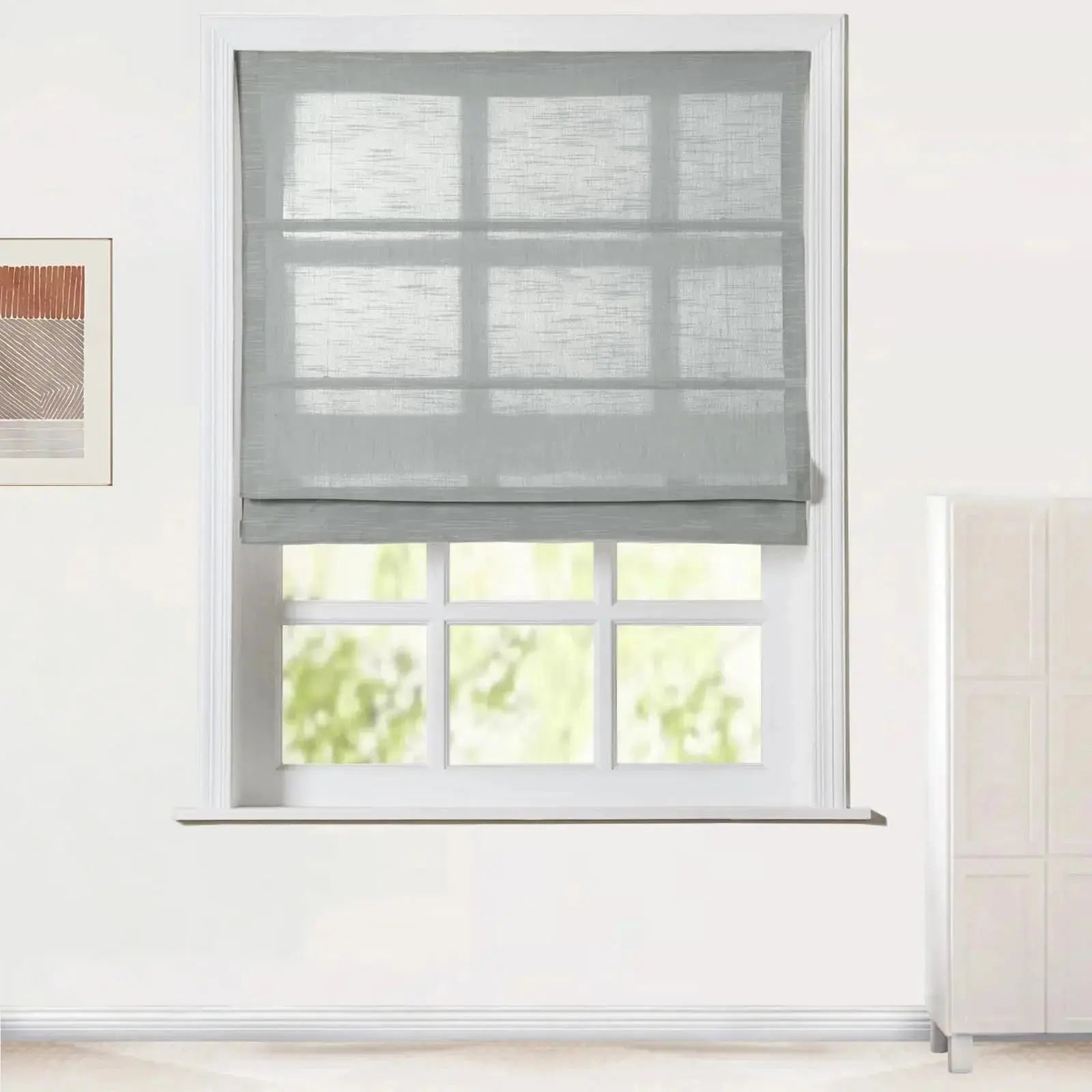 Jawara Linen Cotton Roman Shade Cordless -TWOPAGES