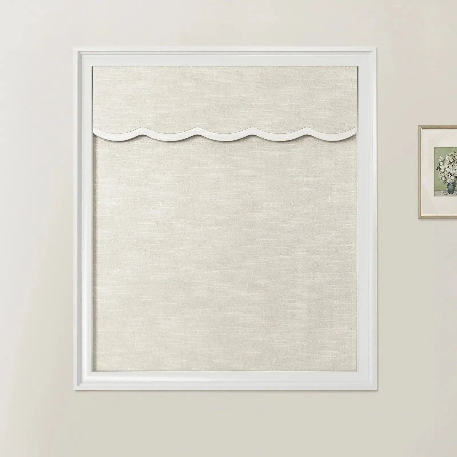 Jawara Linen Cotton Valanced Day Night Roman Shade Cord Lift -TWOPAGES