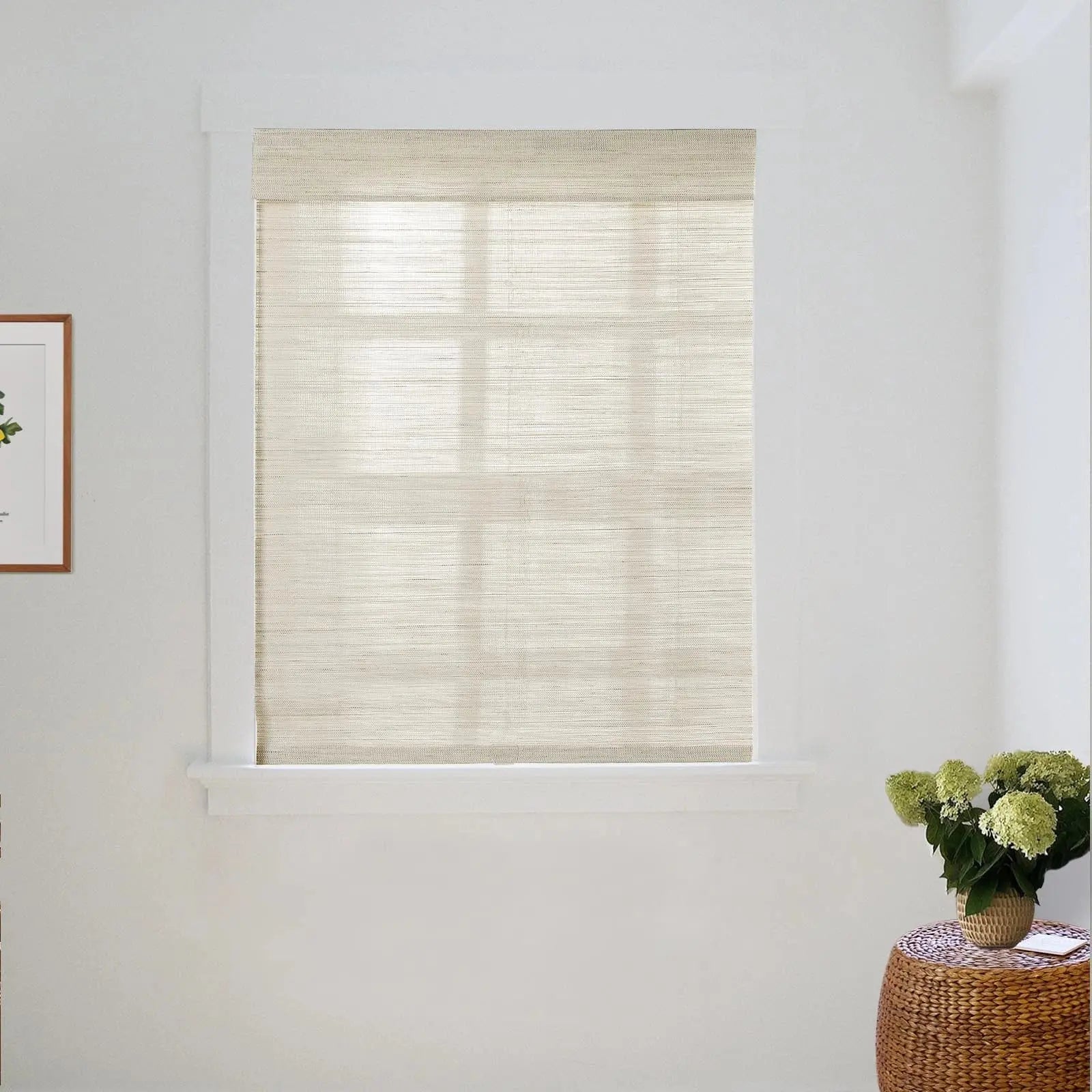 Natural Ramie Bamboo Woven Shade - Wall White TWOPAGES CURTAINS
