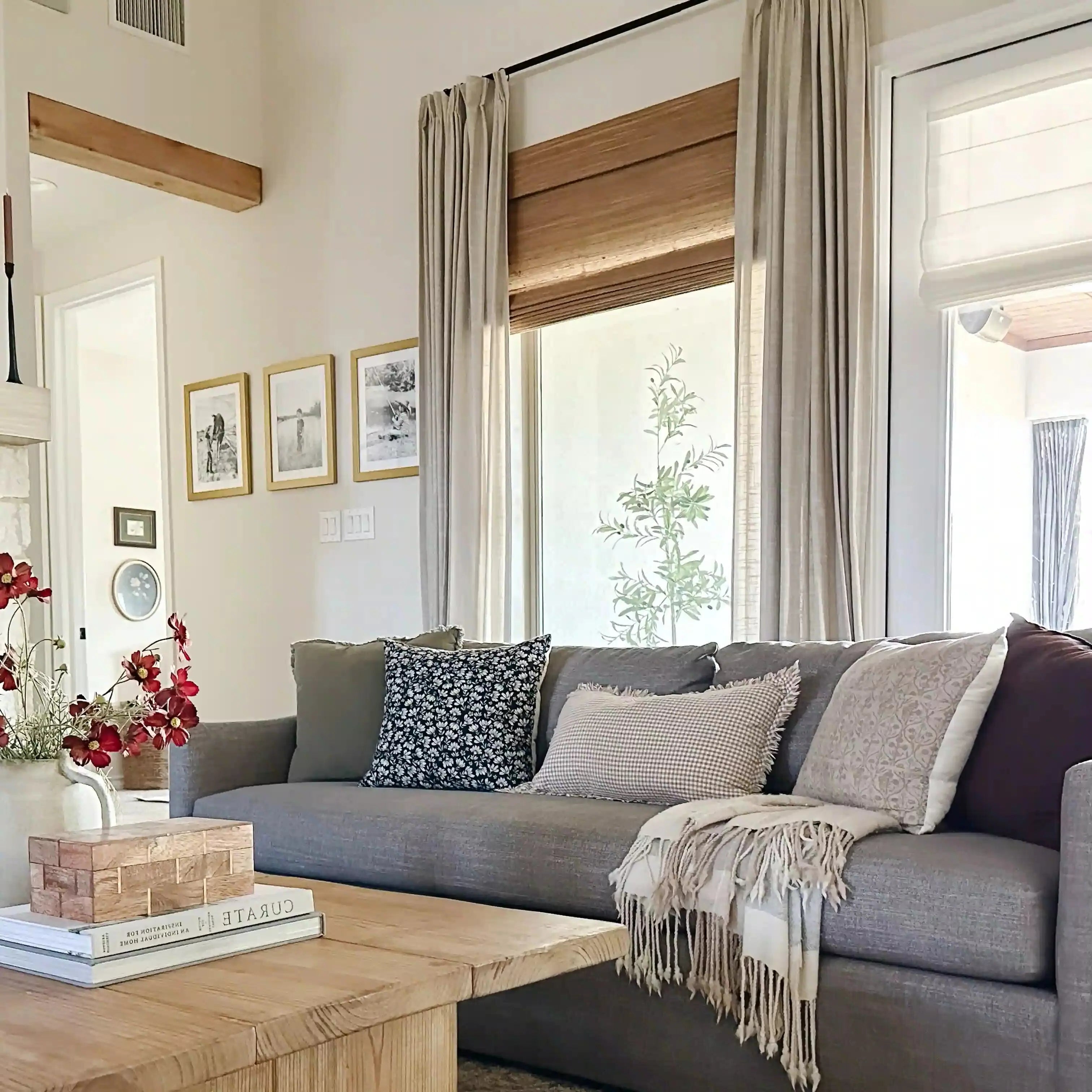 Natural Jute Bamboo Woven Shade - Bark -TWOPAGES CURTAINS