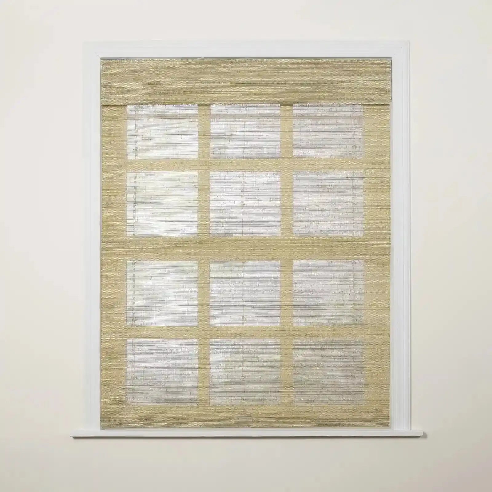 Natural Ramie Top Down Bottom Up Woven Wood Shade Cordless - Coconut -TWOPAGES CURTAINS