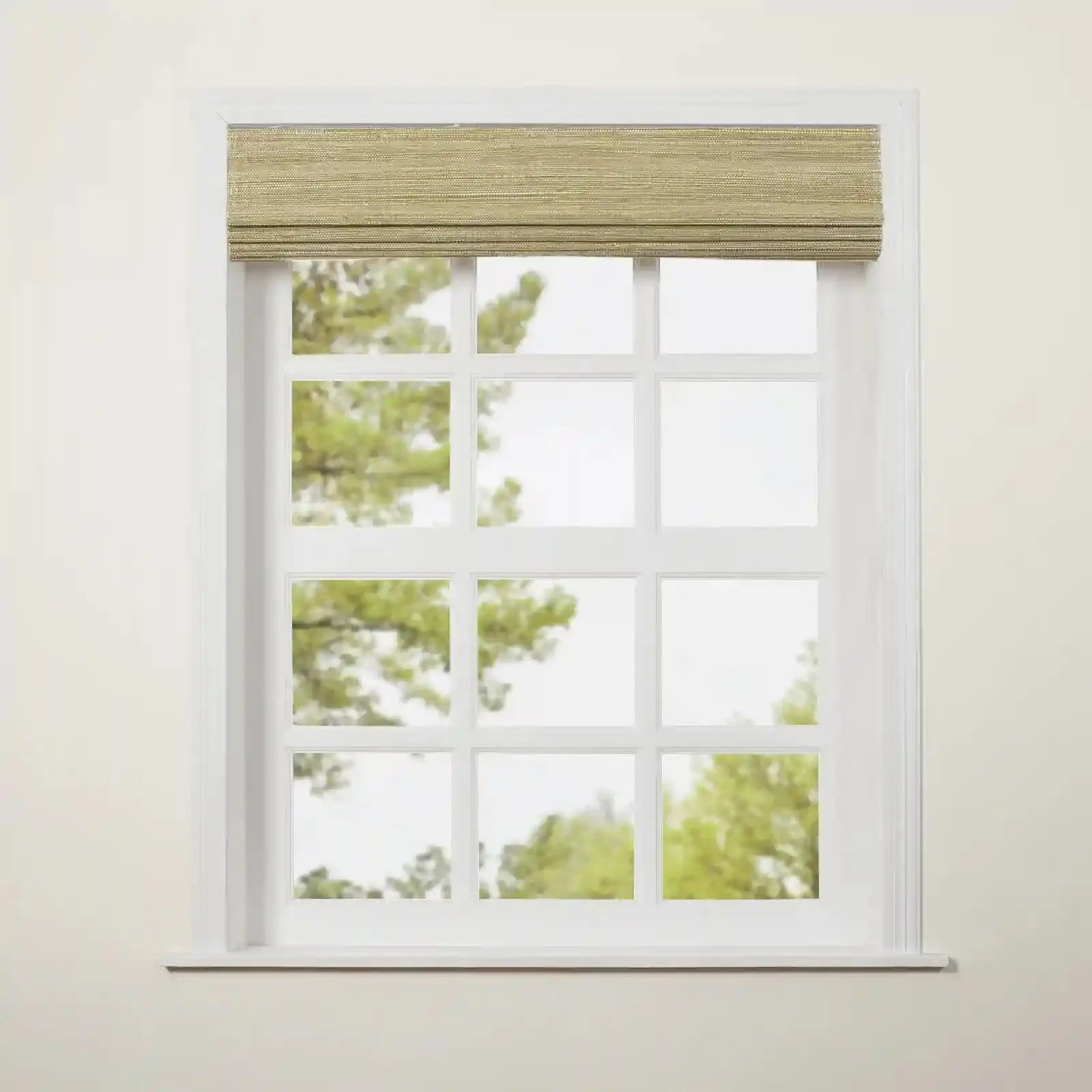 Natural Ramie Top Down Bottom Up Woven Wood Shade Cordless - Coconut -TWOPAGES CURTAINS