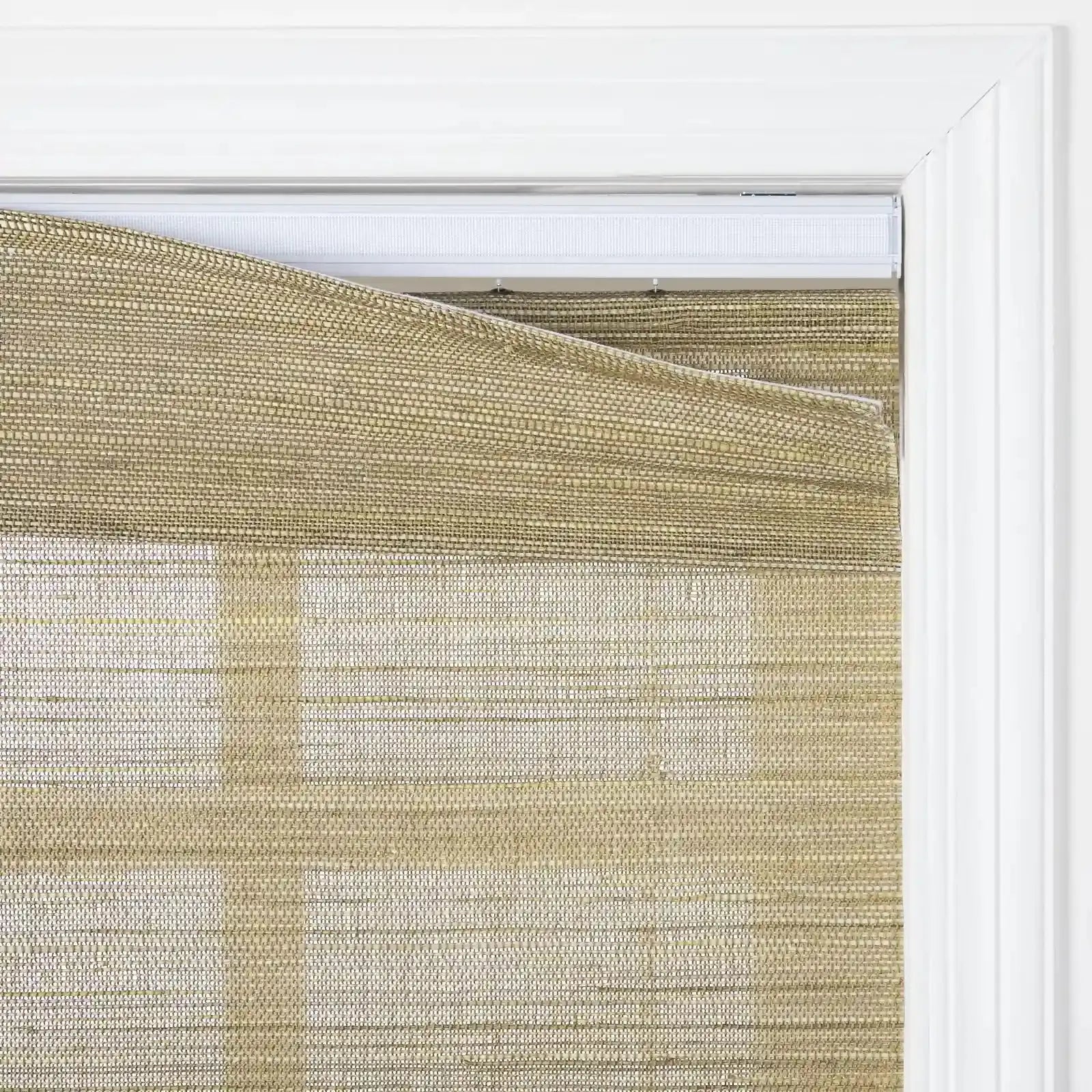 Natural Ramie Top Down Bottom Up Woven Wood Shade Cordless - Coconut -TWOPAGES CURTAINS