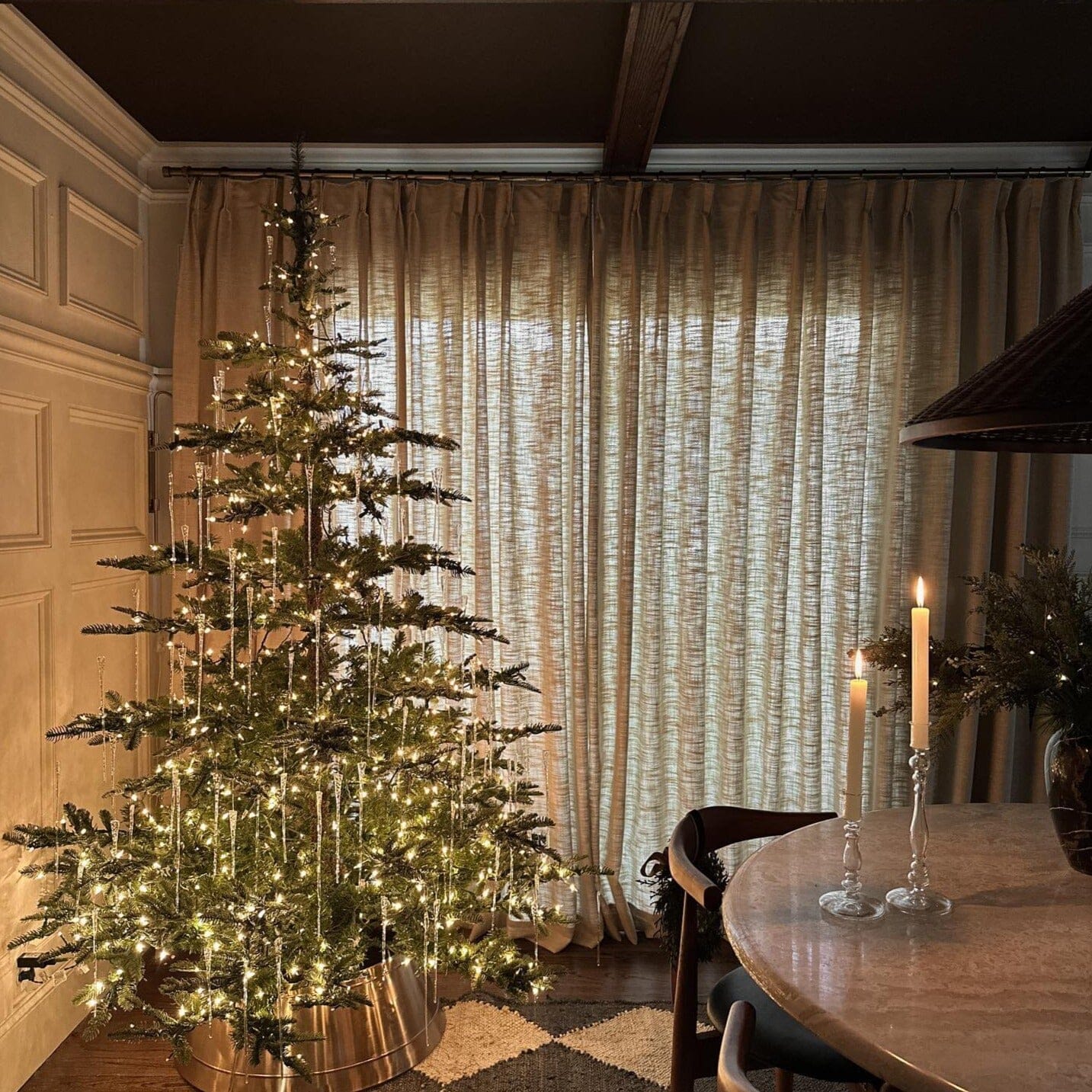 linen extra wide pleated drapery for elegant insulated interiors