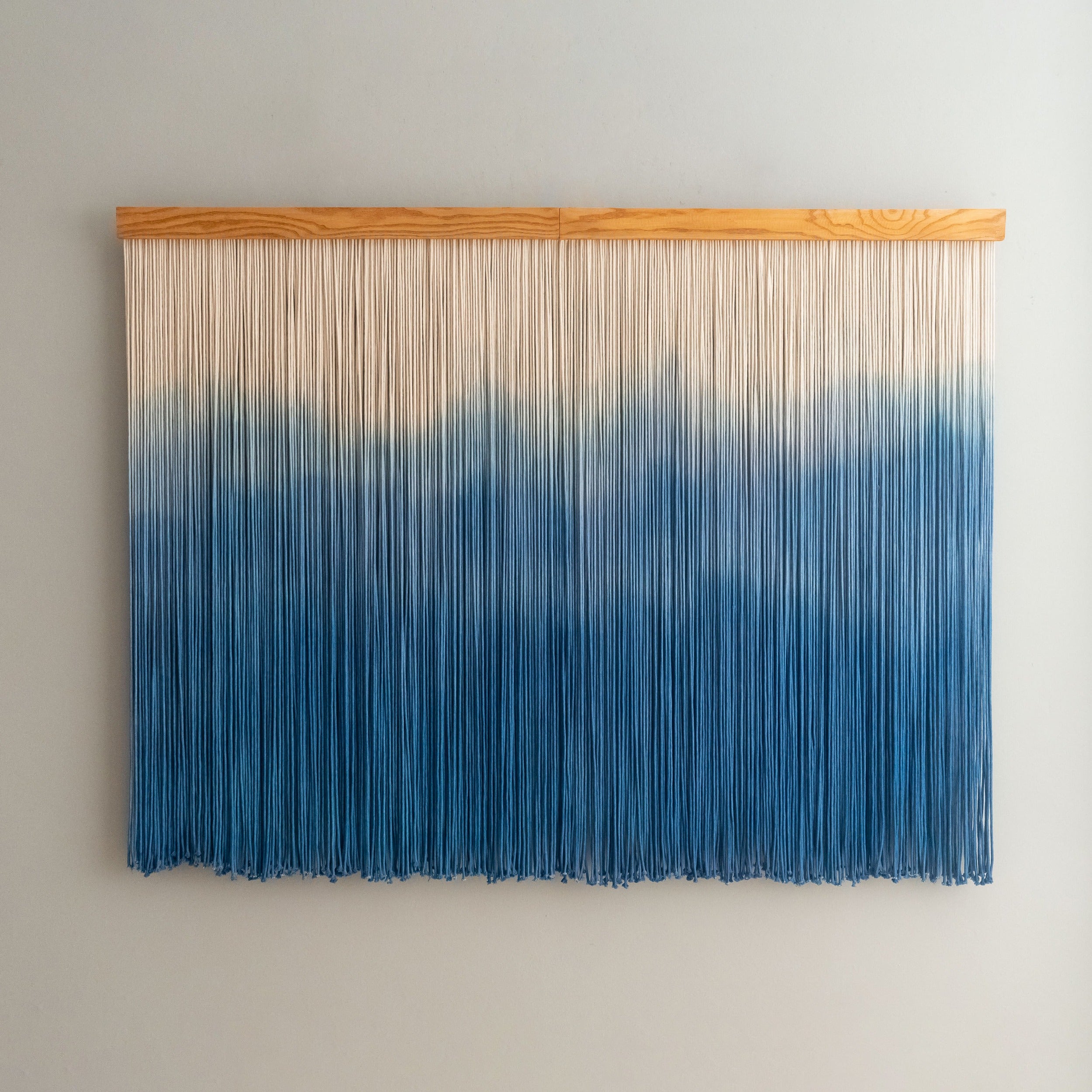 Blue Waves Macrame Wall Hanging Rustic Boho Decor U22