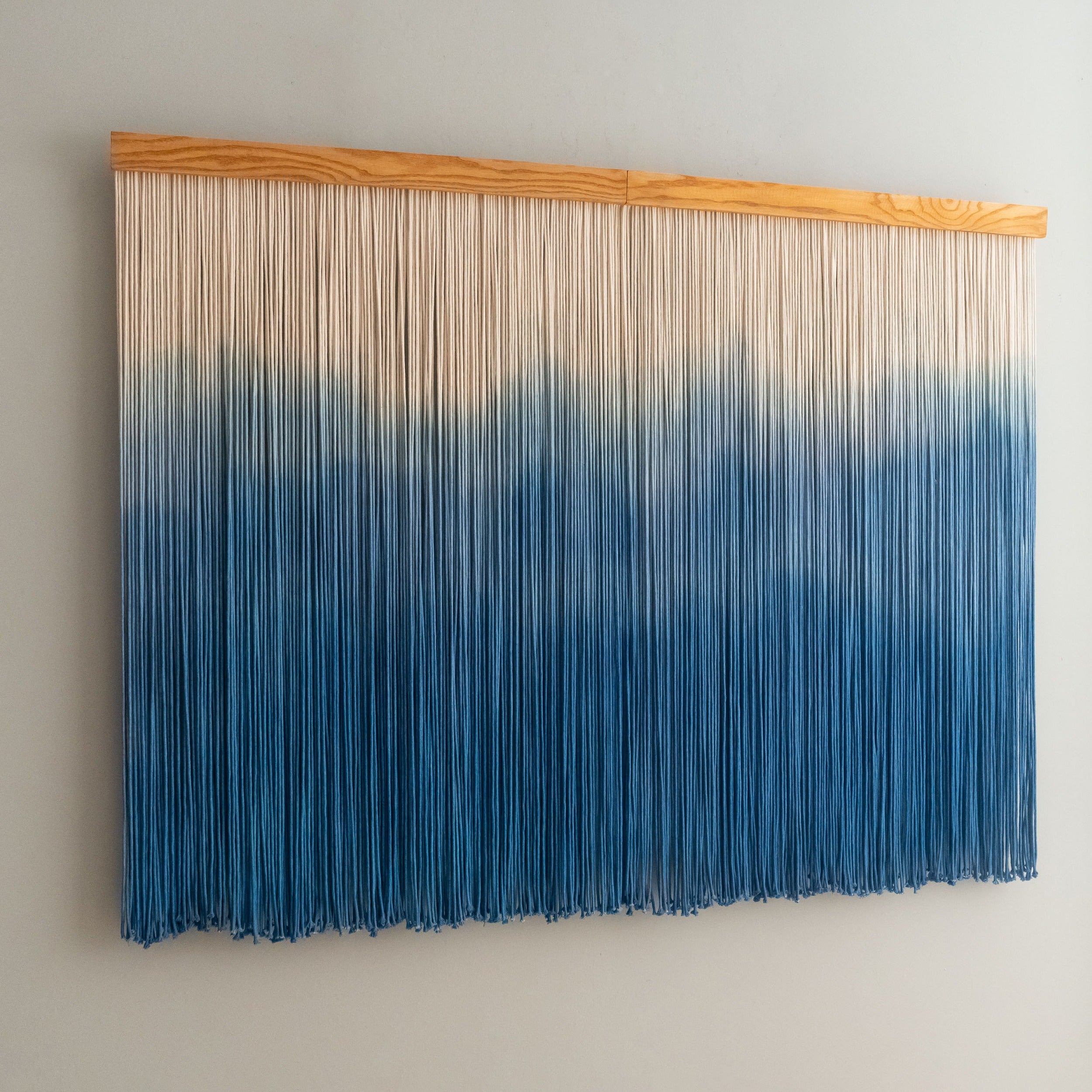 Blue Waves Macrame Wall Hanging Rustic Boho Decor U22