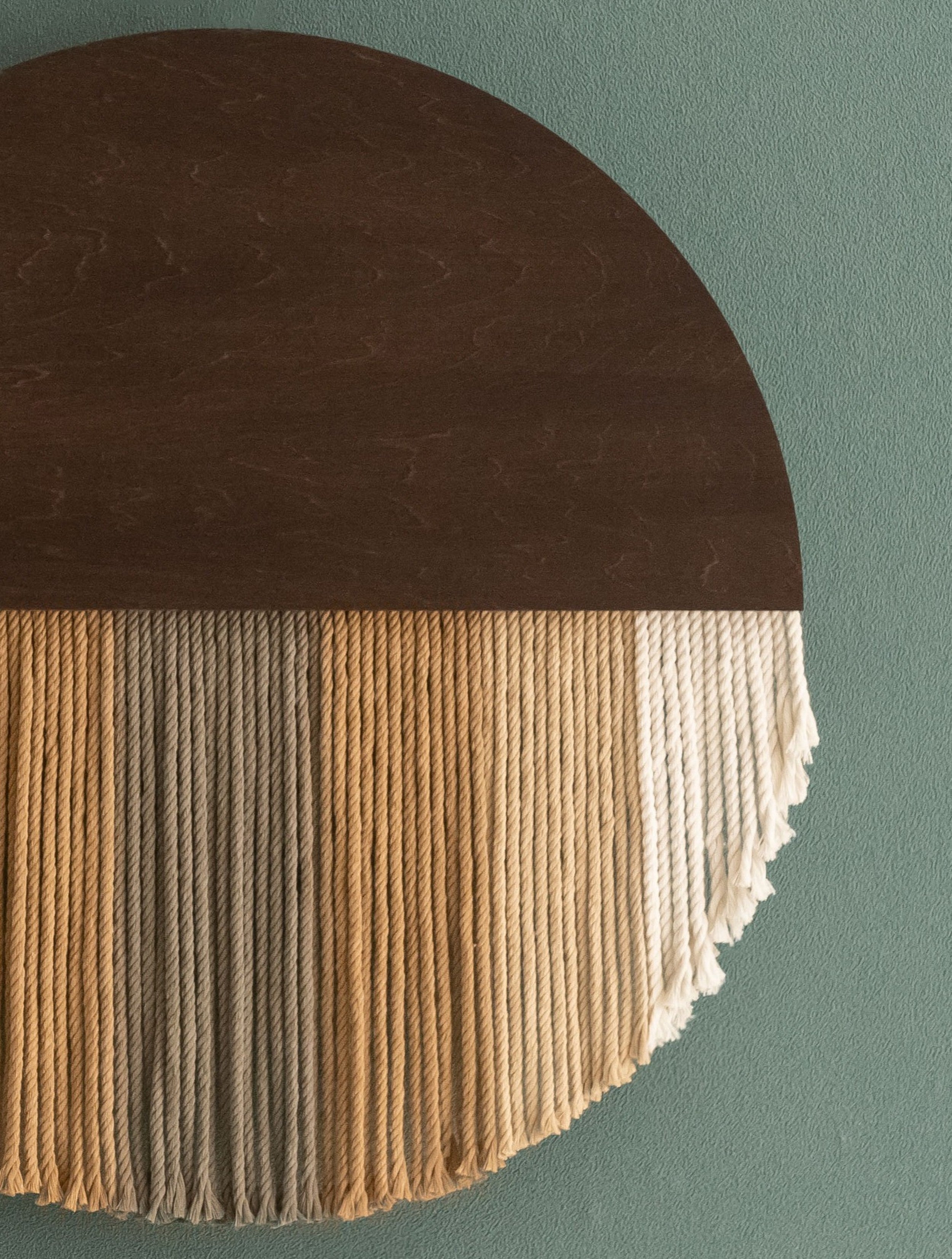 Macrame Round Moon Wall Hanging Decor V07