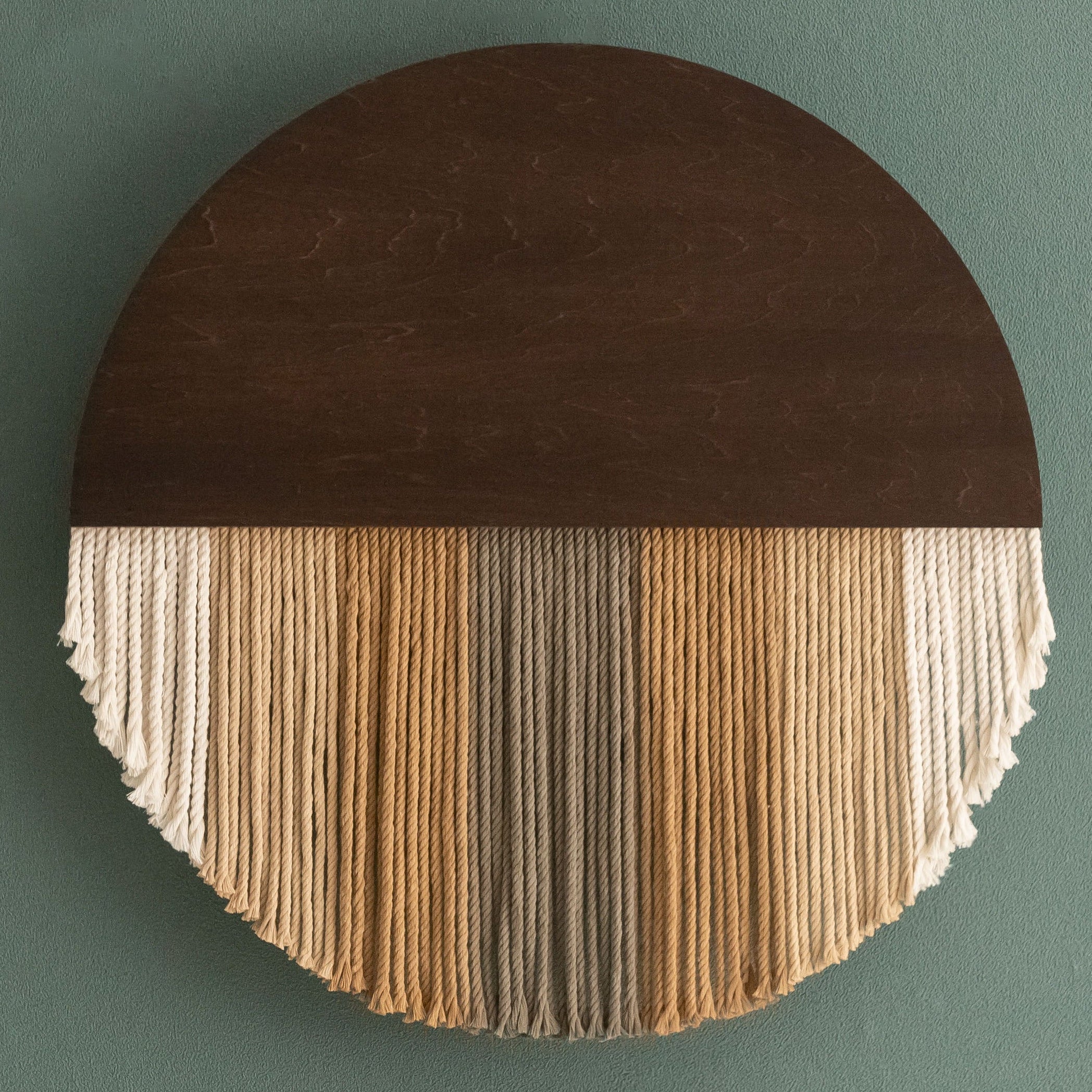 Macrame Round Moon Wall Hanging Decor V07