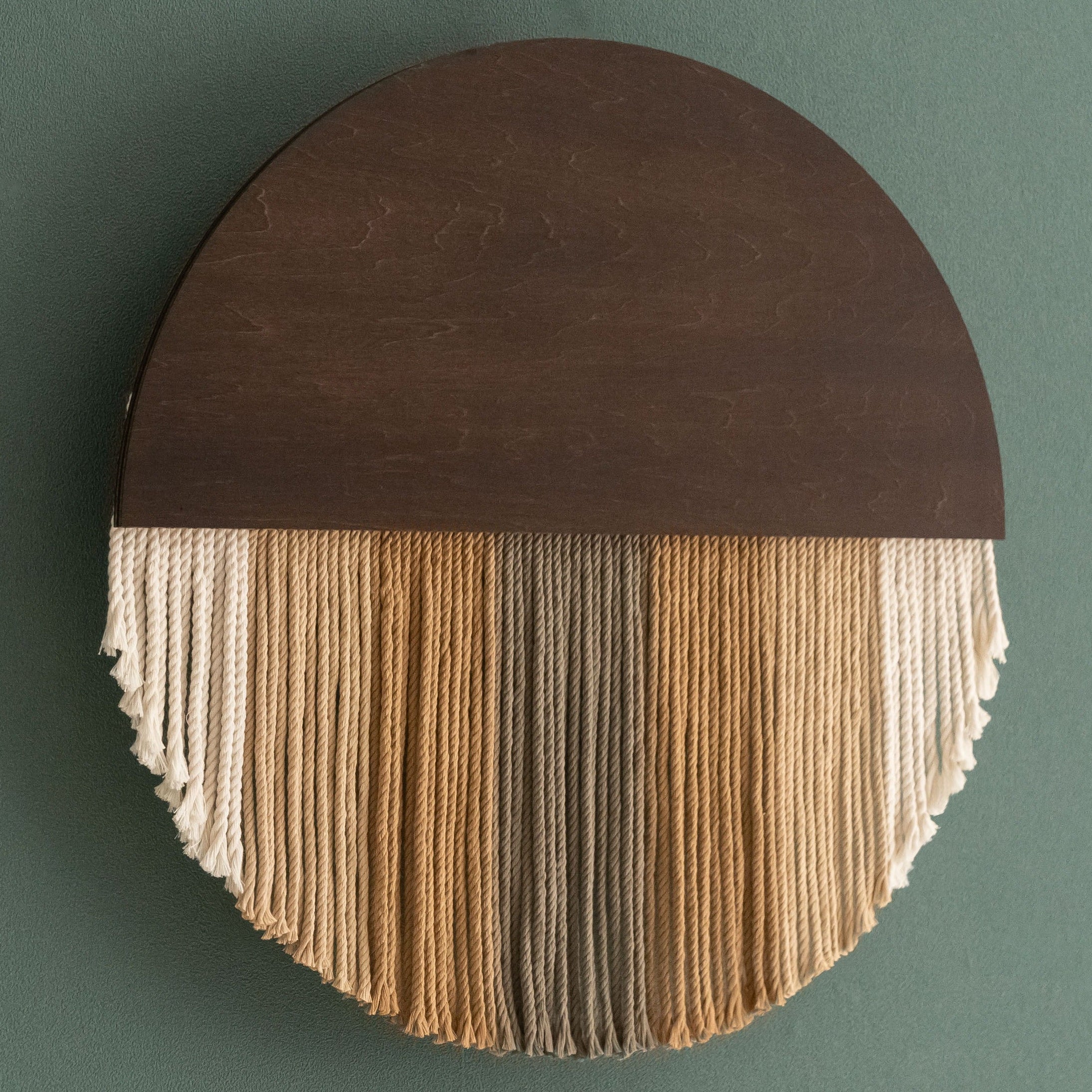 Macrame Round Moon Wall Hanging Decor V07