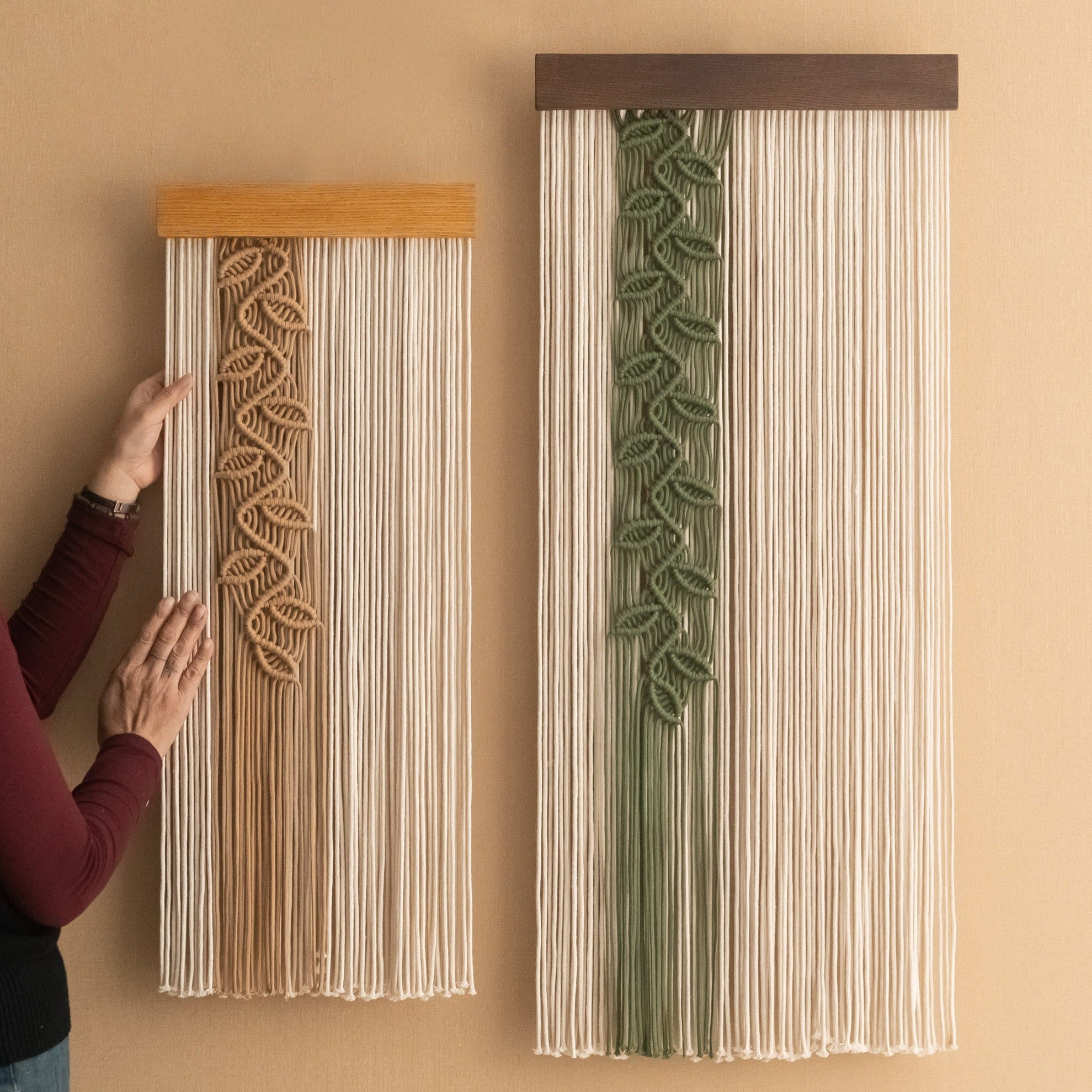 Macrame Leaf Vine Wall Hanging Boho Decor V95