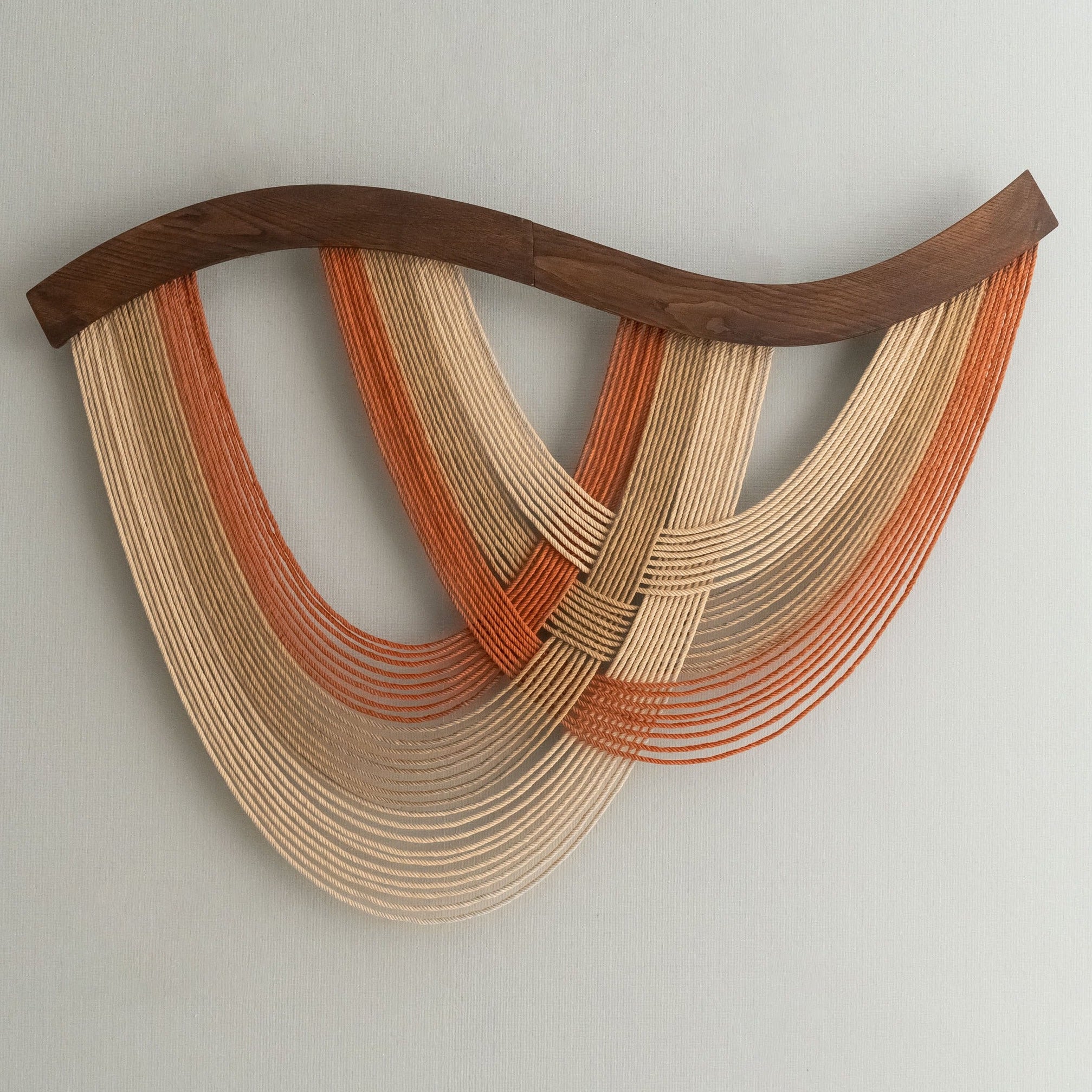 Fiber Macrame Wall Hanging Boho Vertical Decor V93