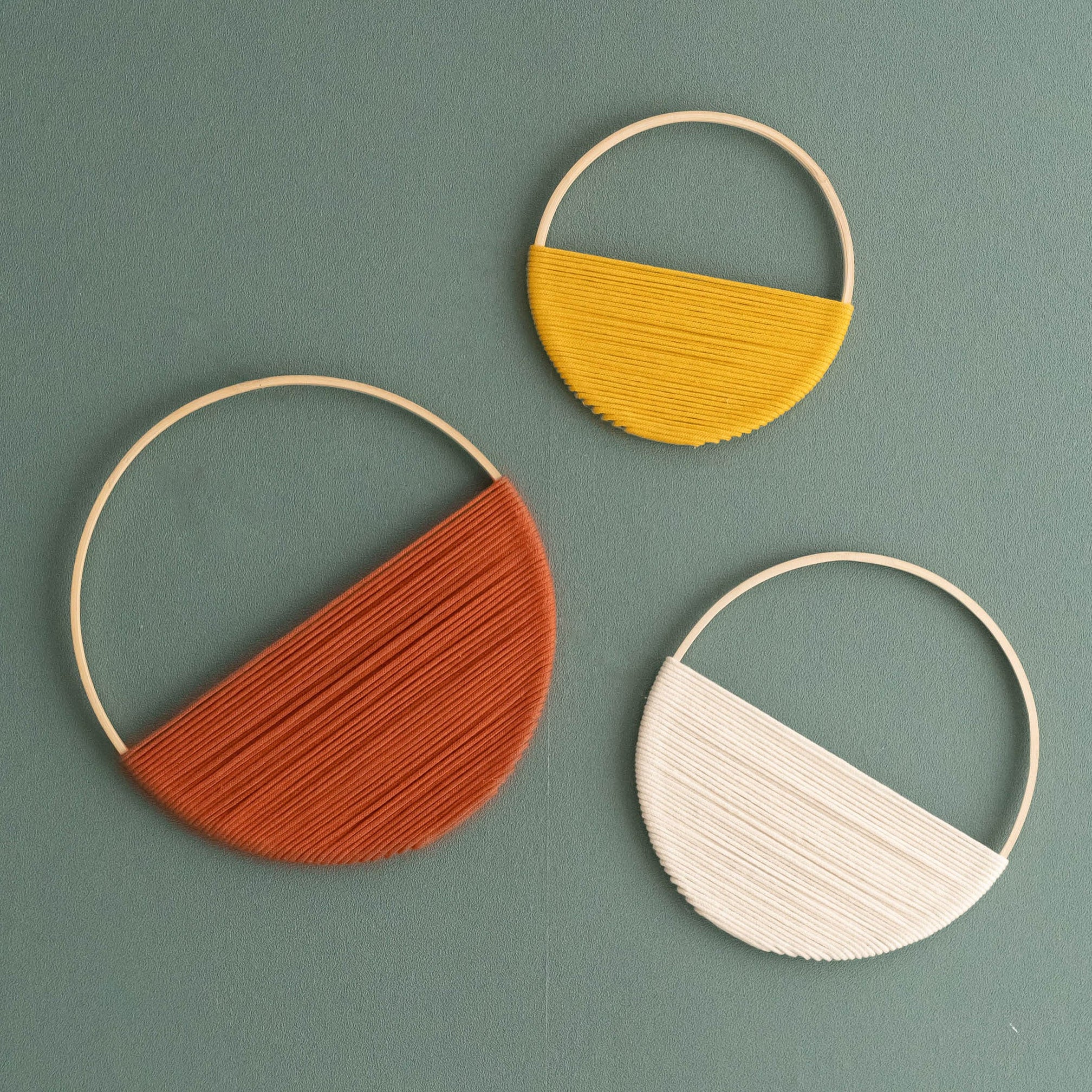 Vertical Boho Macrame Circle Wall Hanging W23