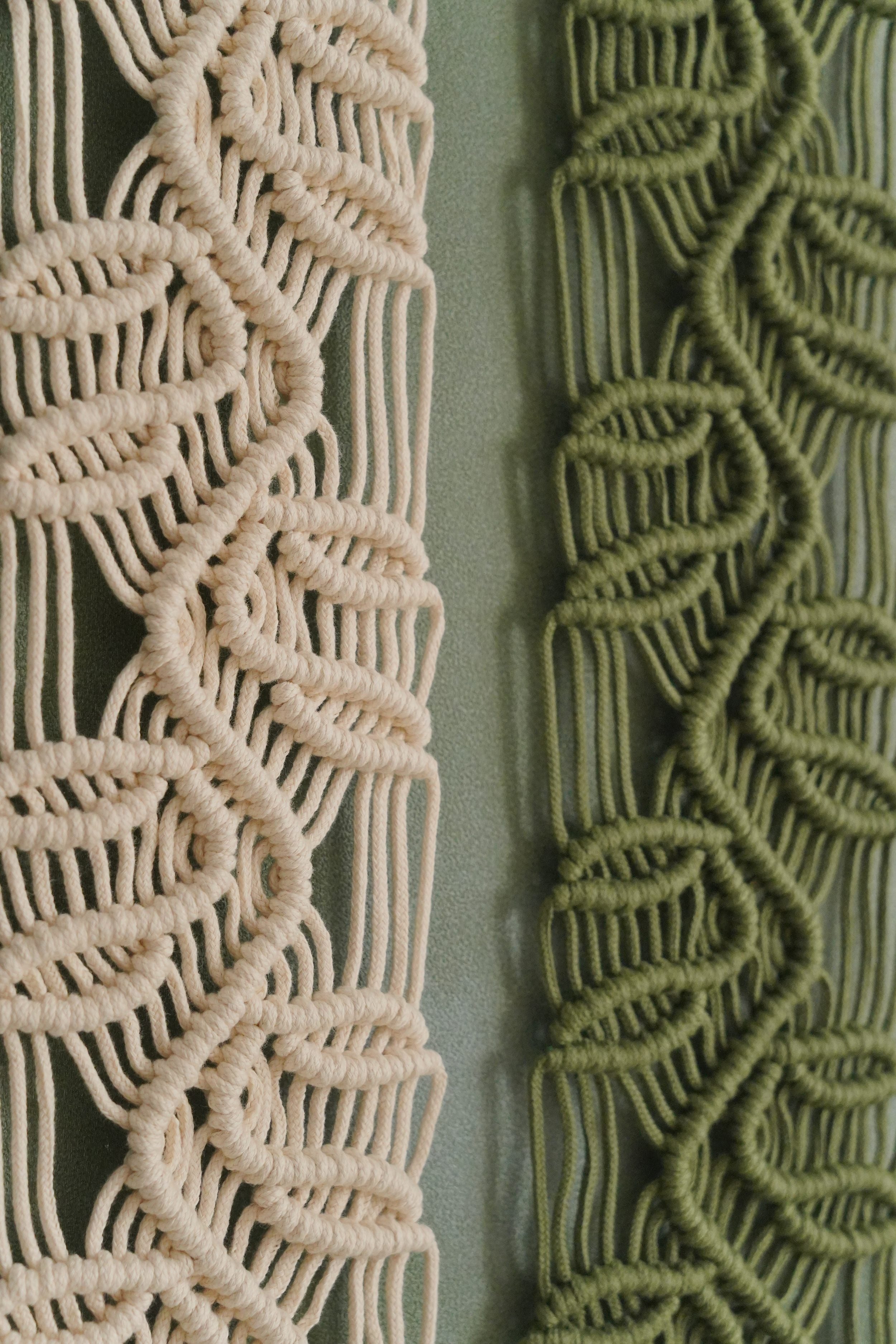 Macrame Leaf Wall Hanging, Handcrafted Cotton Boho Wall Art