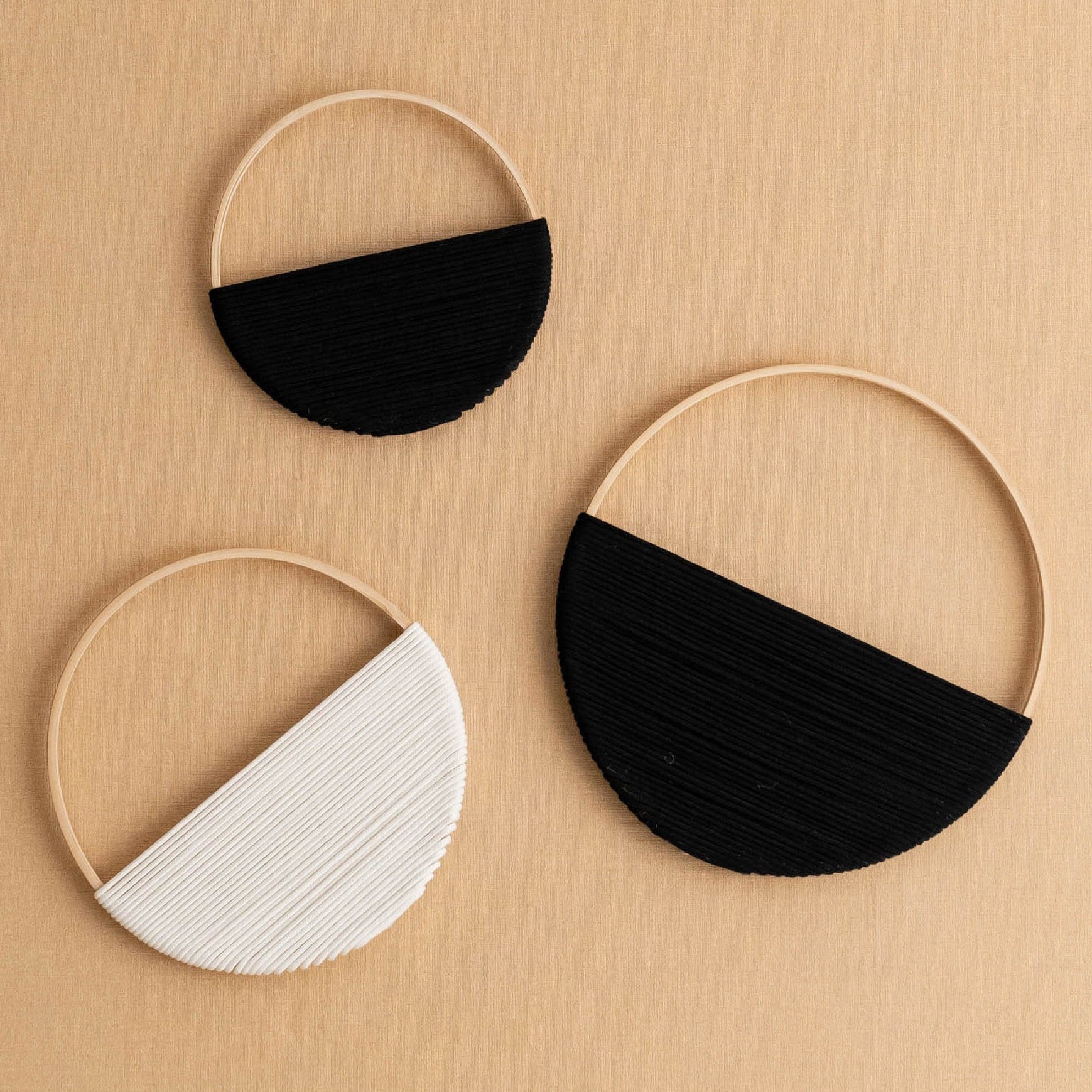 Vertical Boho Macrame Circle Wall Hanging W23