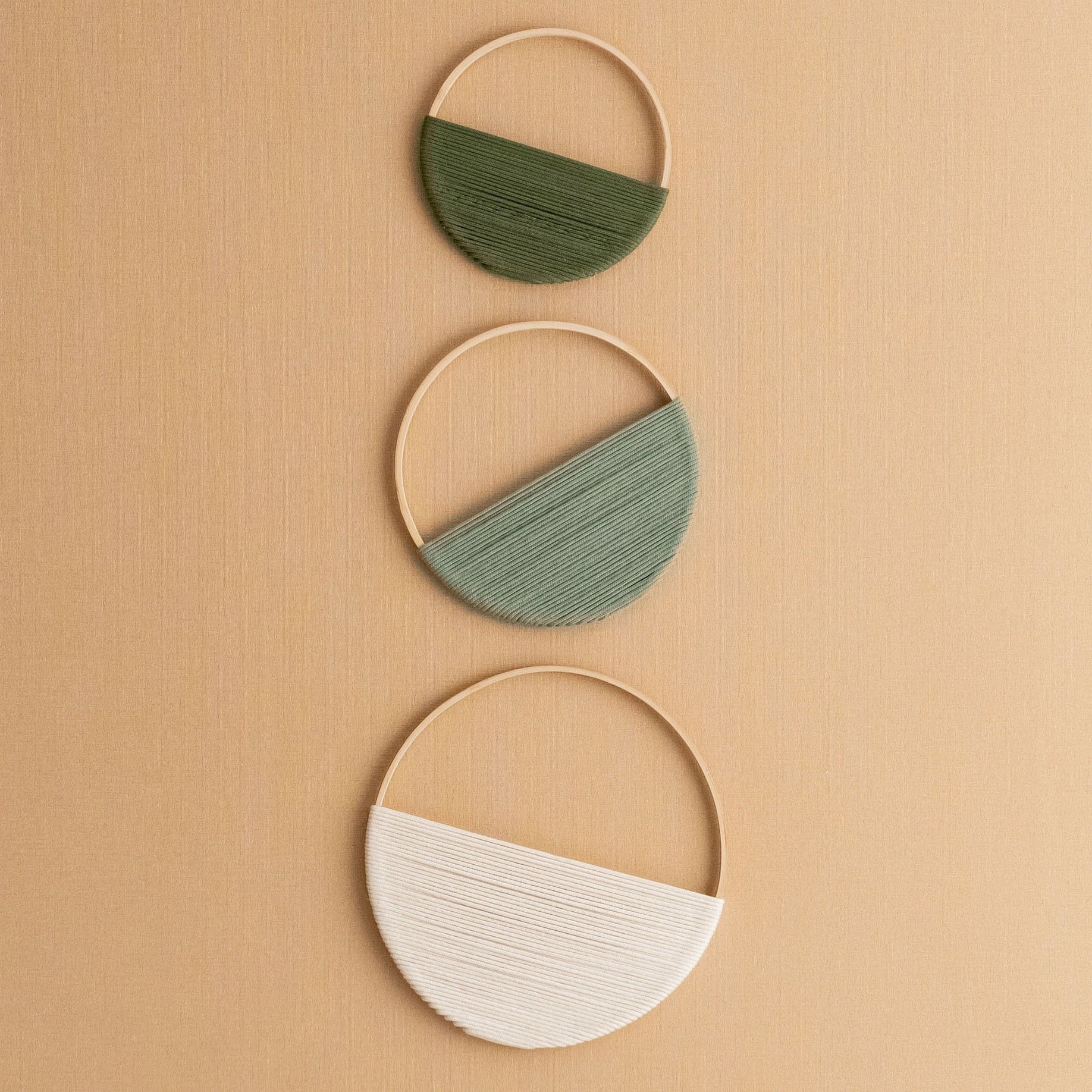 Vertical Boho Macrame Circle Wall Hanging W23