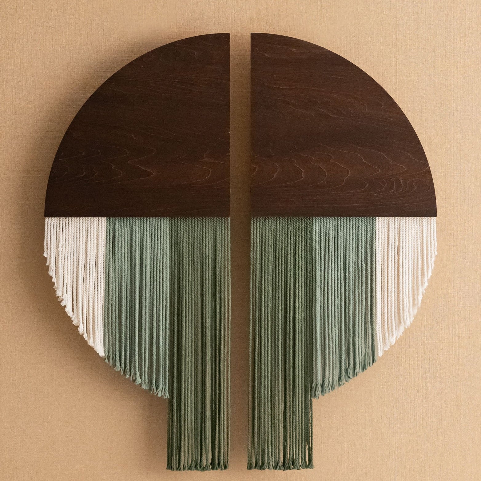 Handmade Duo Half-Circle Macrame Wall Hanging V65