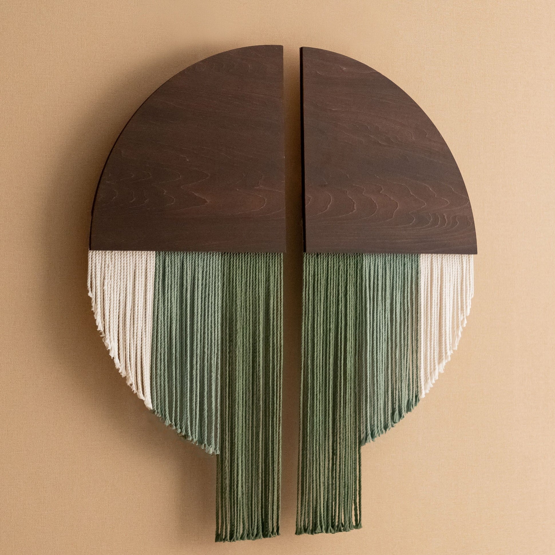 Handmade Duo Half-Circle Macrame Wall Hanging V65