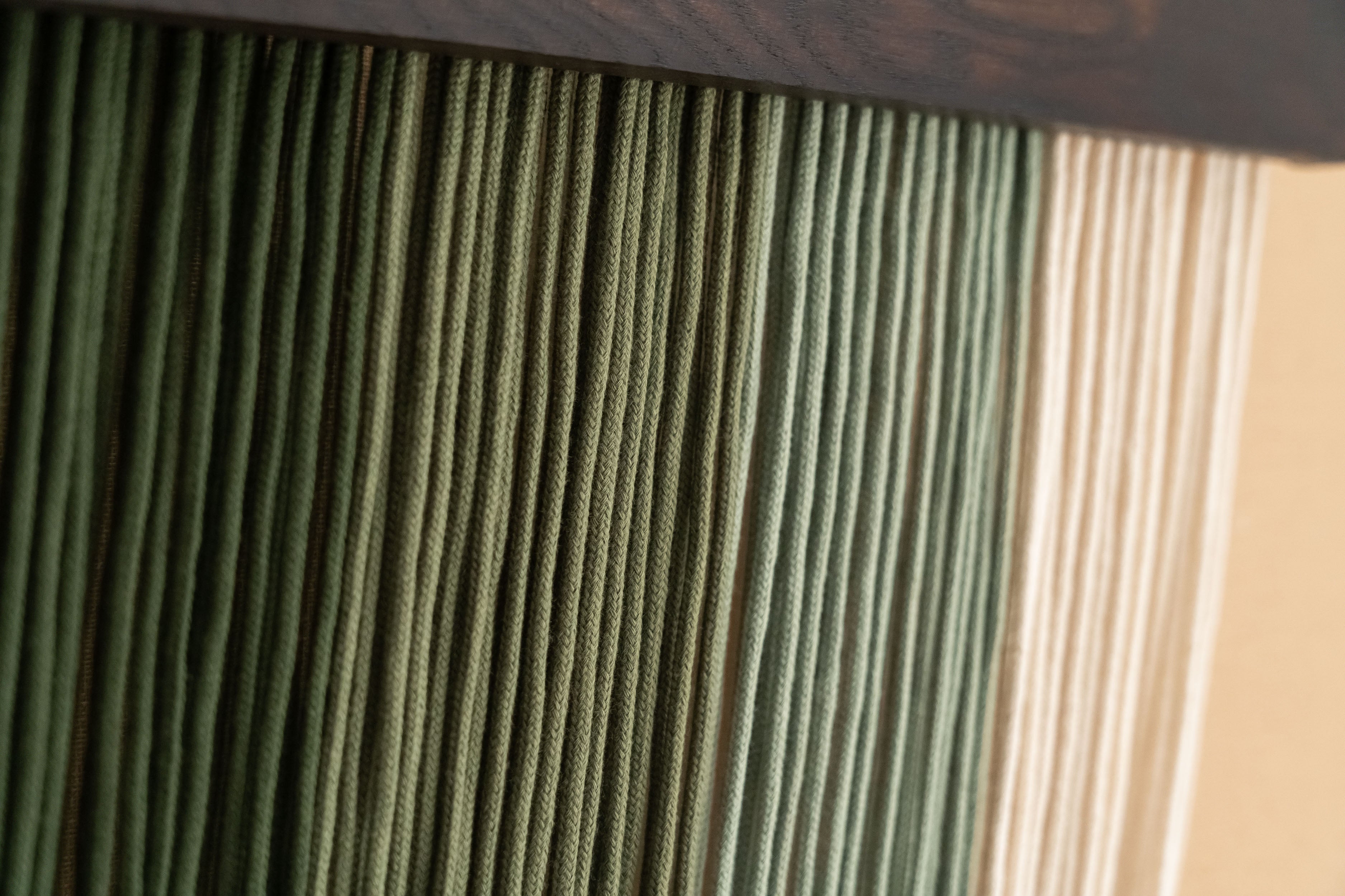 Milky Way Macrame Wall Hanging with Natural Wood, Handmade Boho Fiber Wall Decor