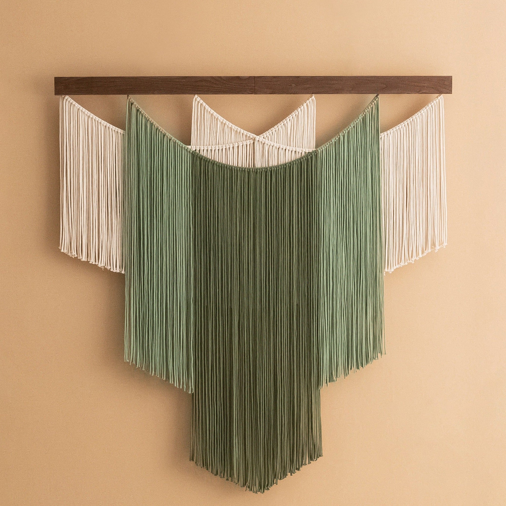The Shield Macrame Wall Hanging – Boho Layered Fiber Wall Art V83