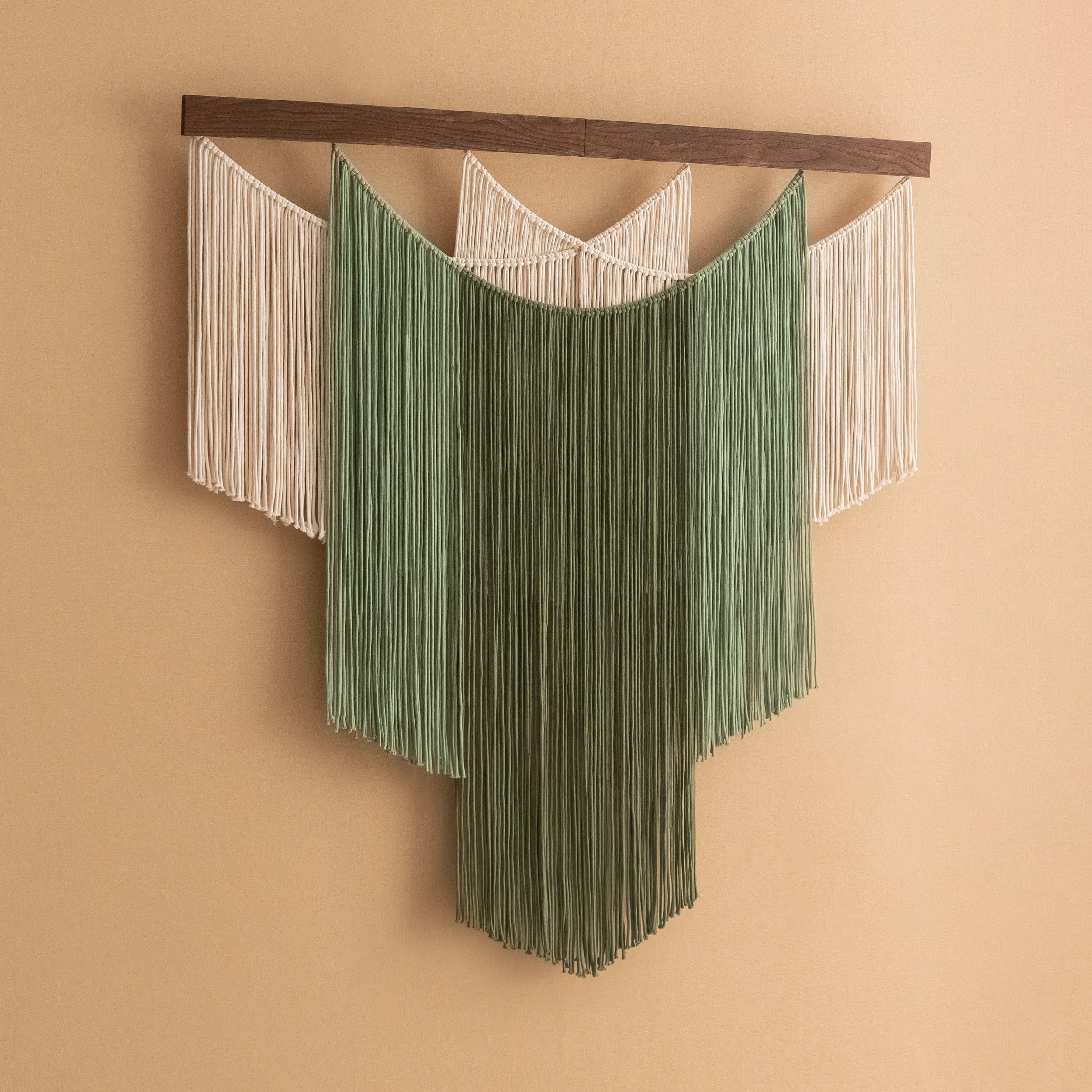 The Shield Macrame Wall Hanging – Boho Layered Fiber Wall Art V83