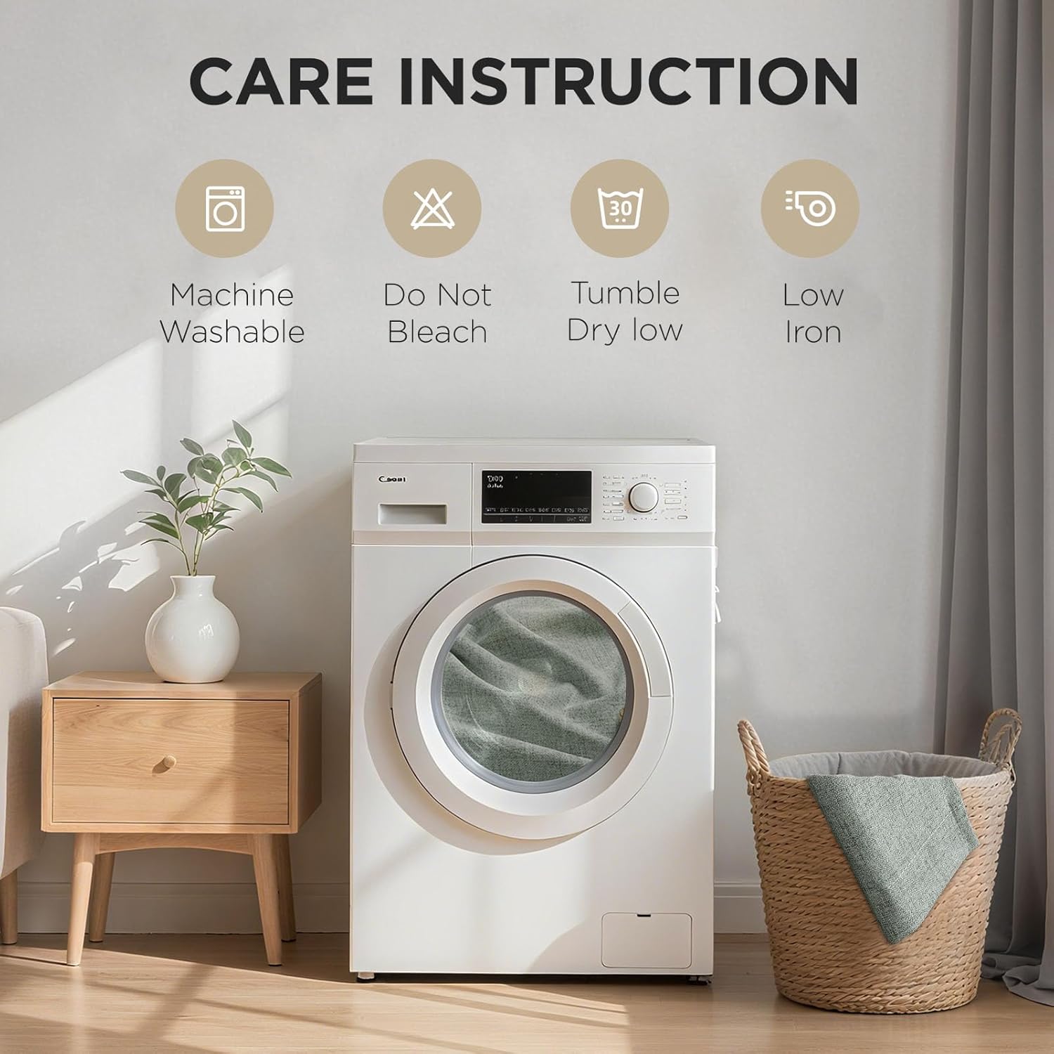 Sage Green Textured Blackout Curtains Thermal Long Drapes