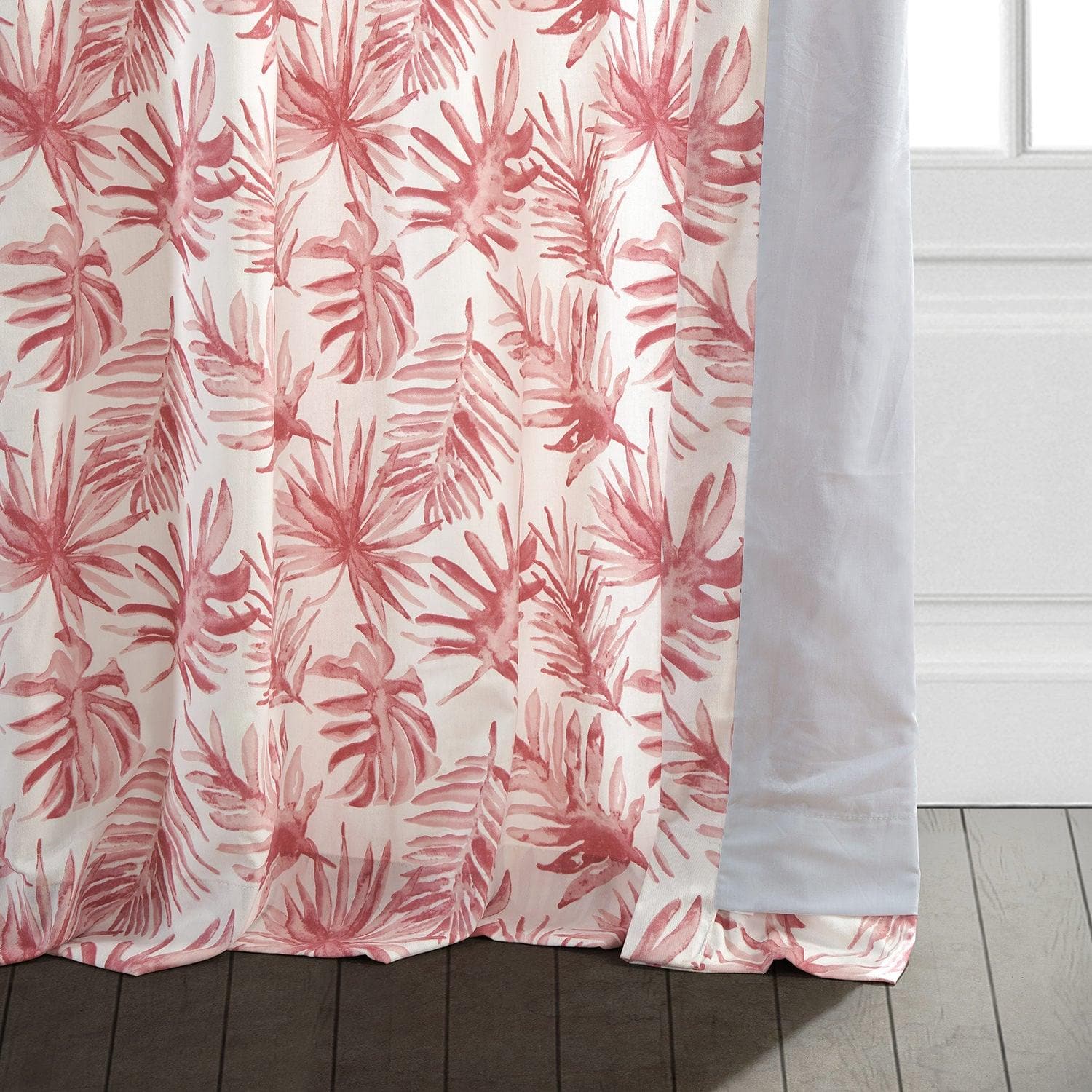 Artemis Rust Floral Printed Cotton Curtain Soft Room Darkening Drapes for Living Spaces