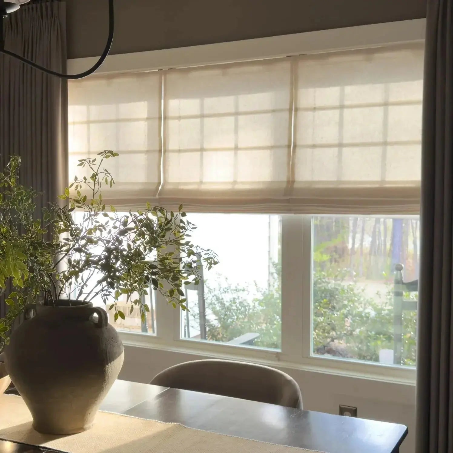 Patti Belgian Linen Cordless Roman Shade -TWOPAGES