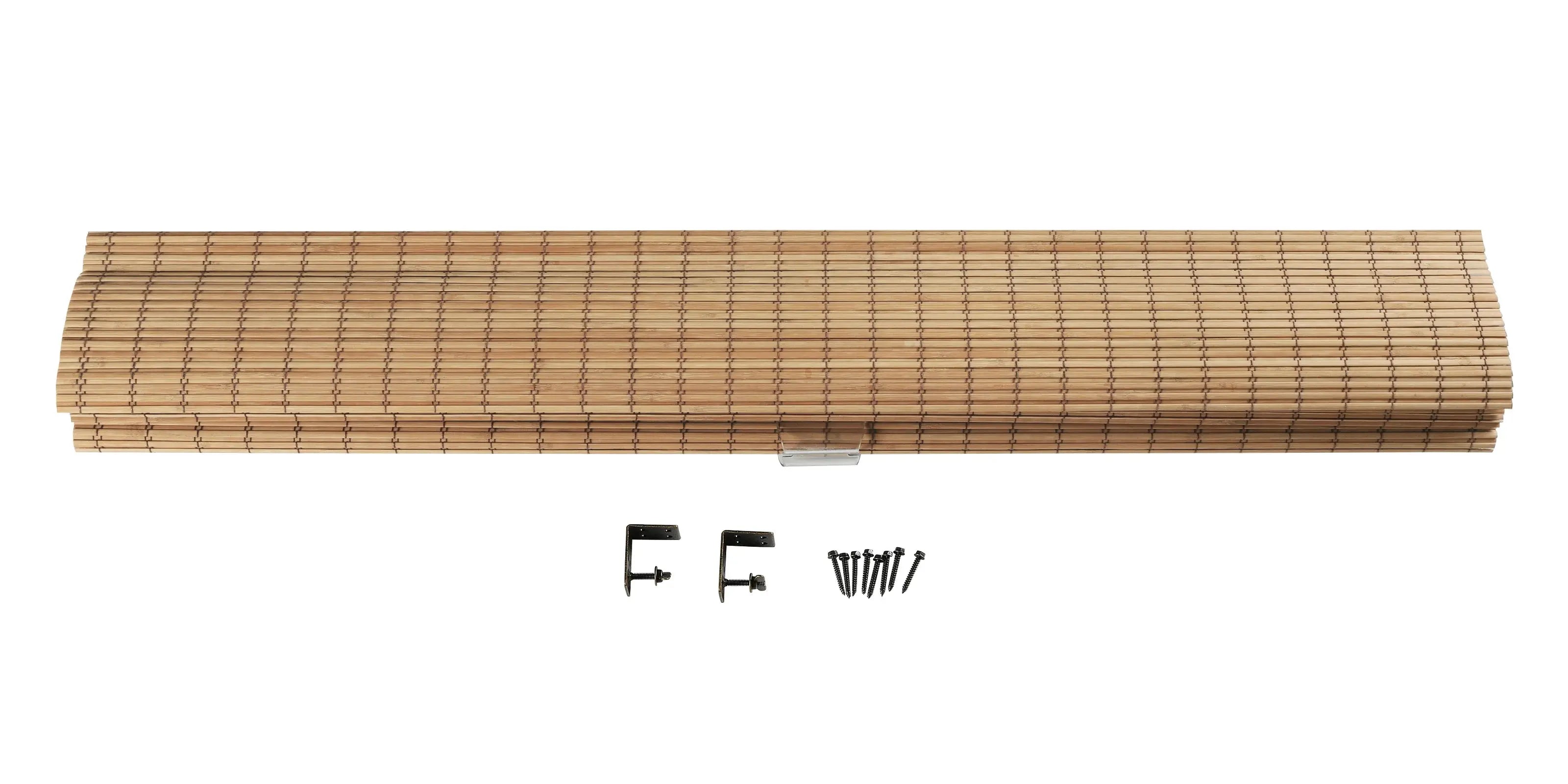 Sybil Bamboo Roman Shade - Flax TWOPAGES CURTAINS