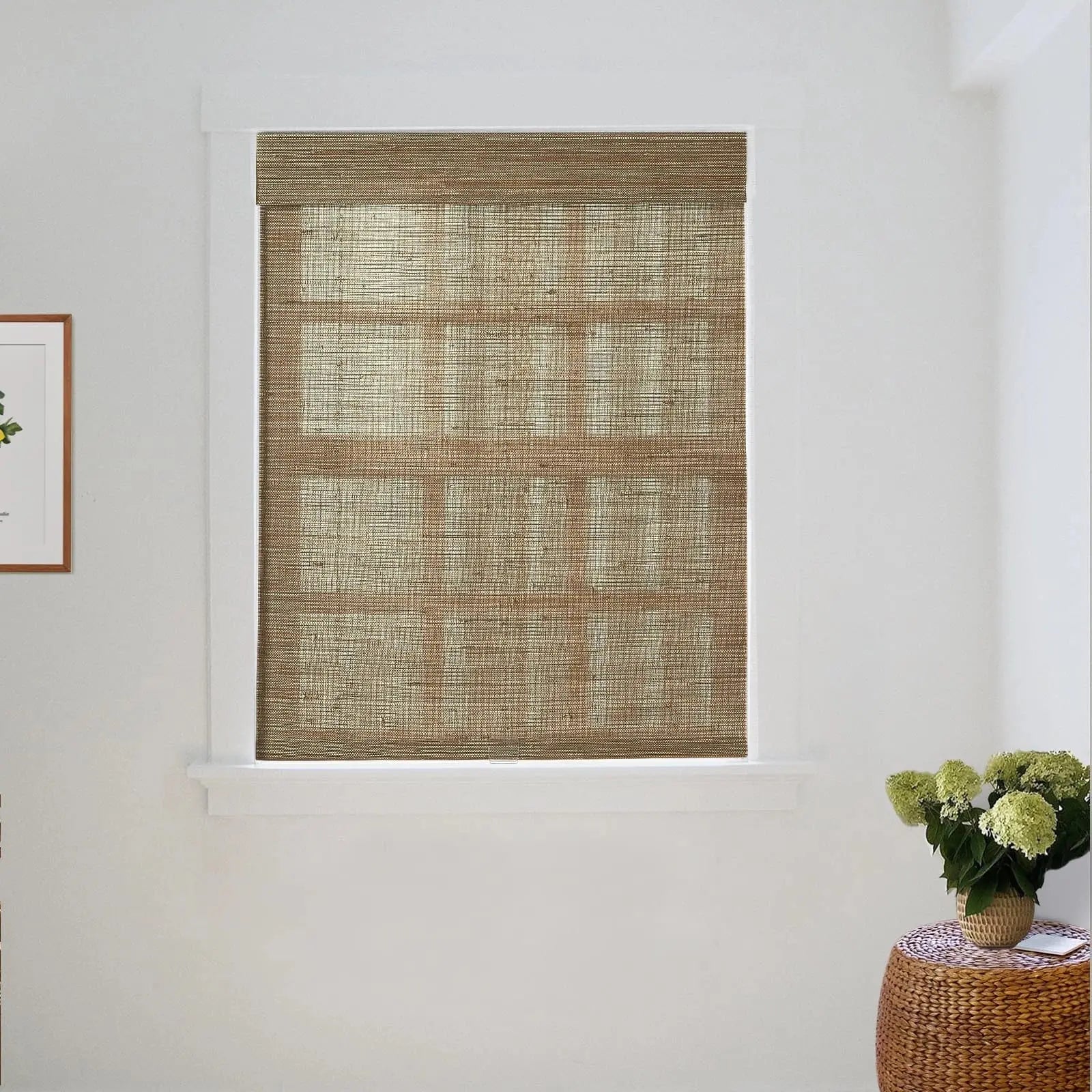 Natural Ramie Bamboo Woven Shade - Brown TWOPAGES CURTAINS