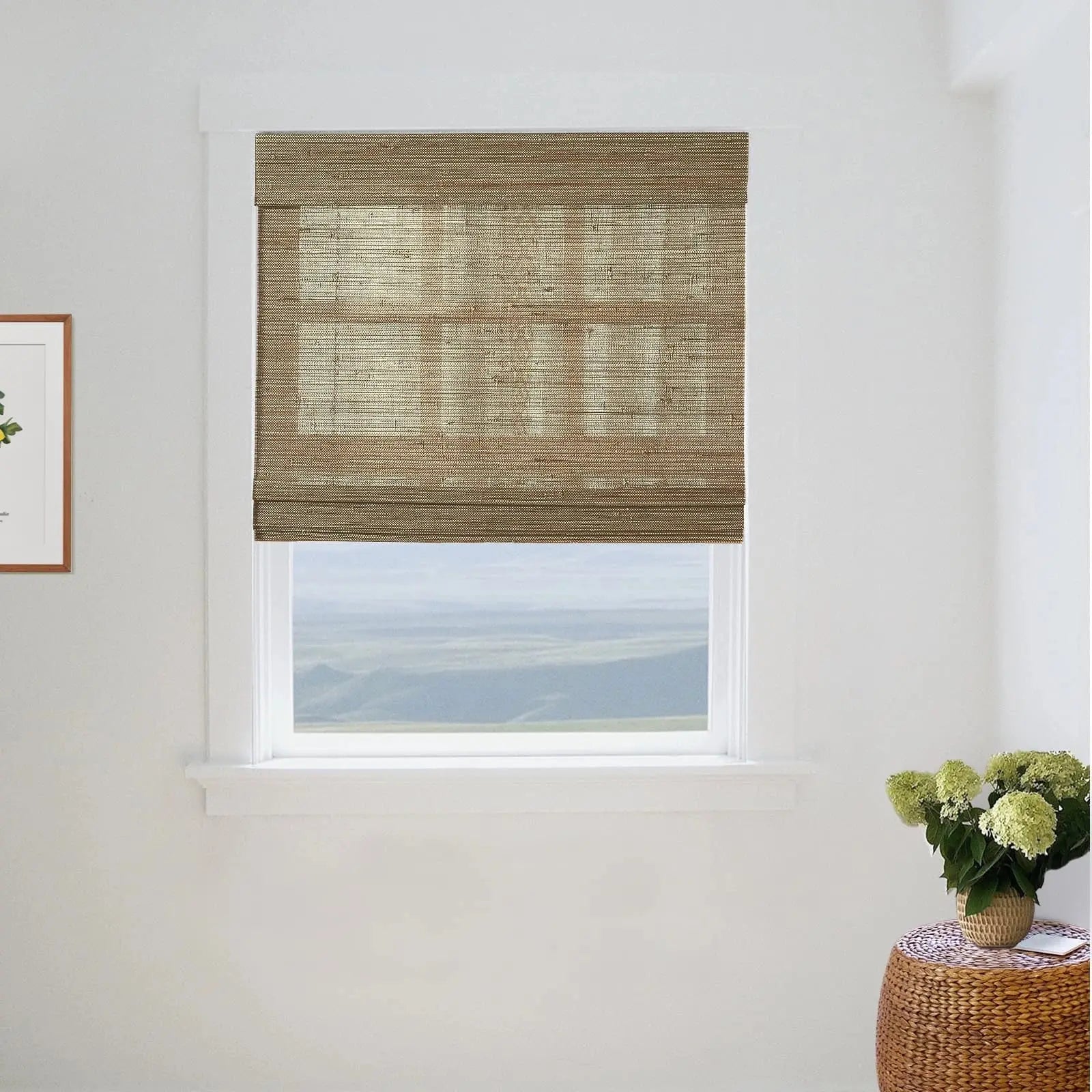 Natural Ramie Bamboo Woven Shade - Brown TWOPAGES CURTAINS