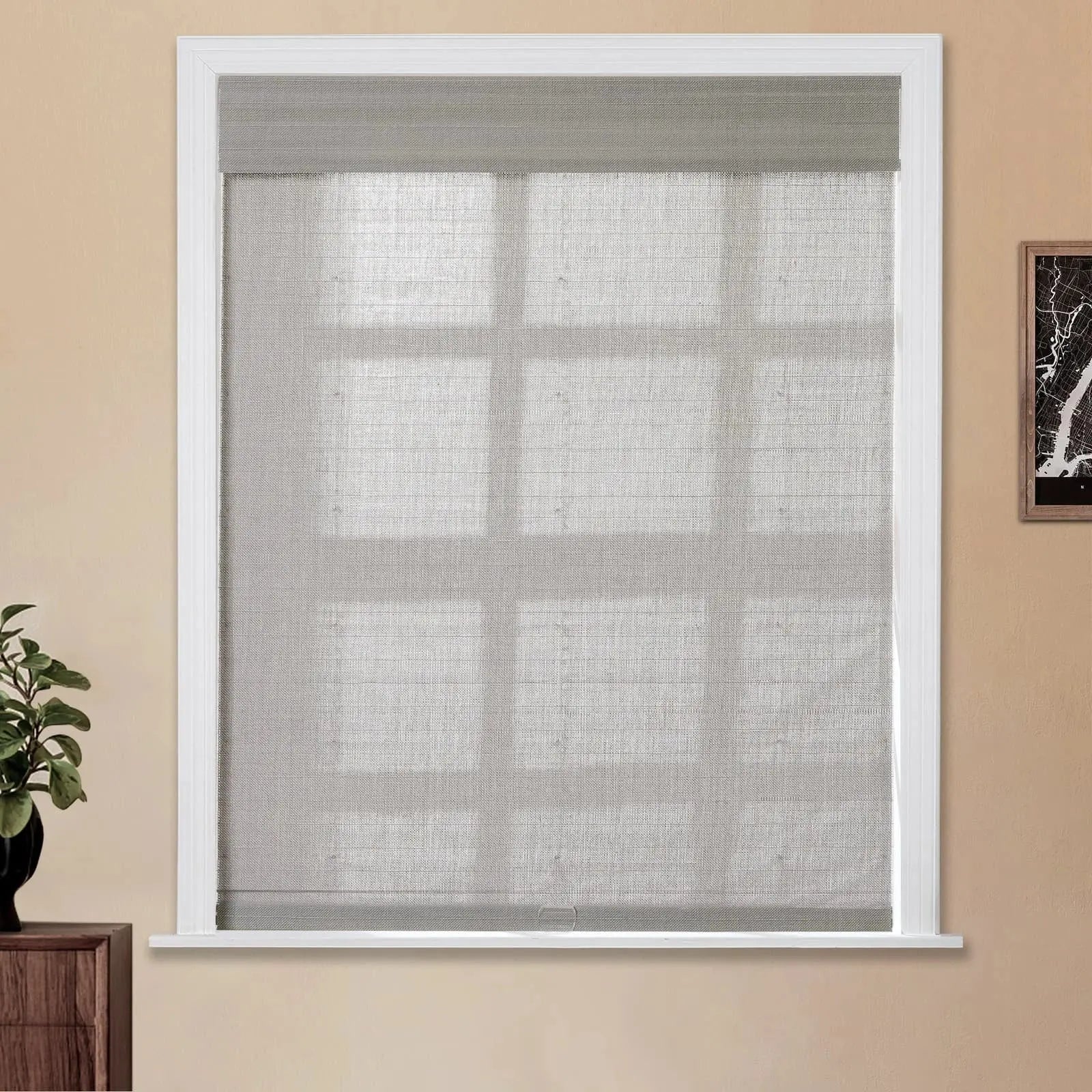 Natural Woven Bamboo Shade - Slate TWOPAGES CURTAINS