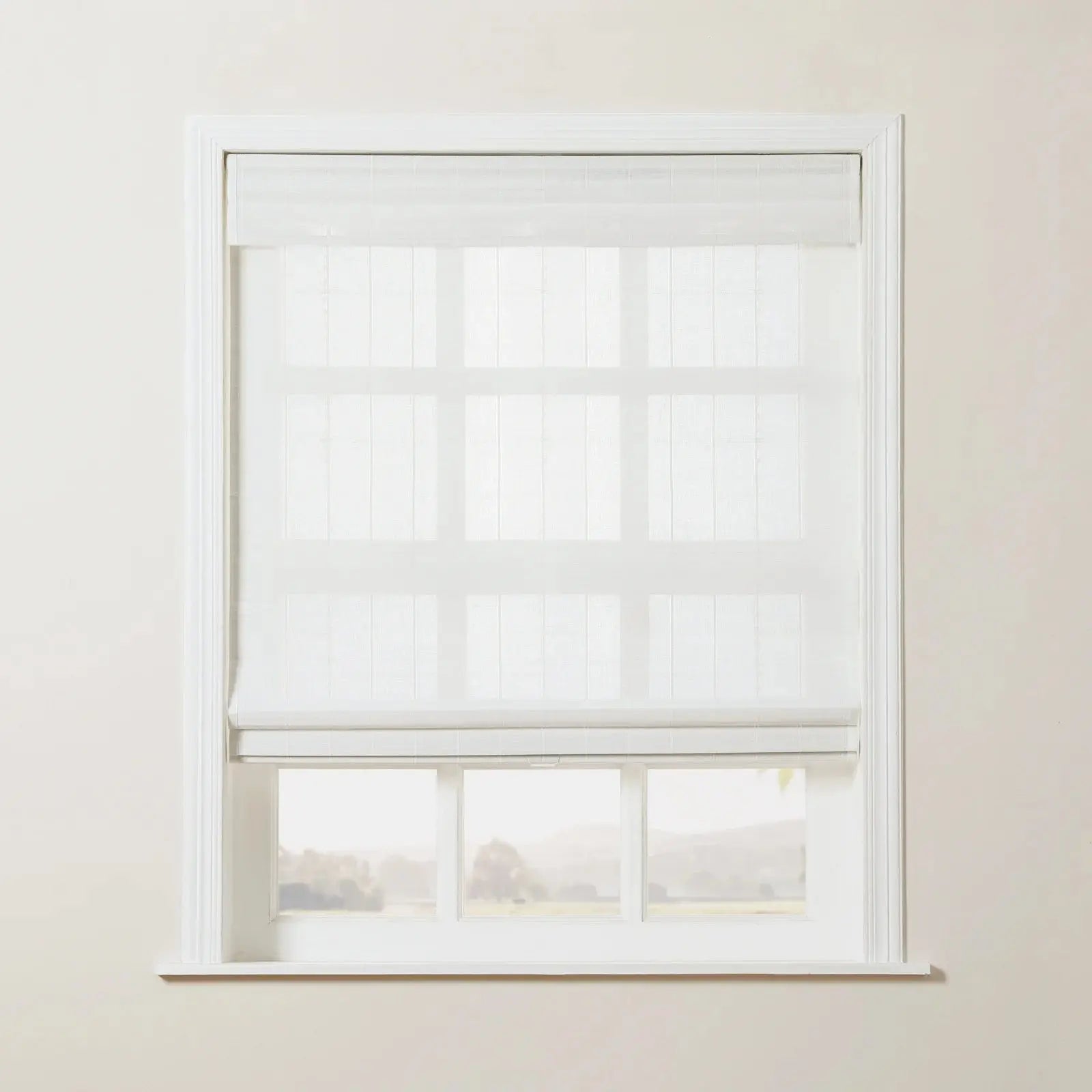 Sybil Bamboo Roman Shade - White TWOPAGES CURTAINS