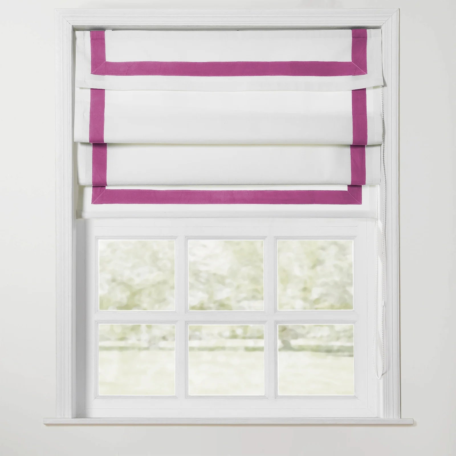 Tyrone Roman Shade with Border Cord Lift TWOPAGES