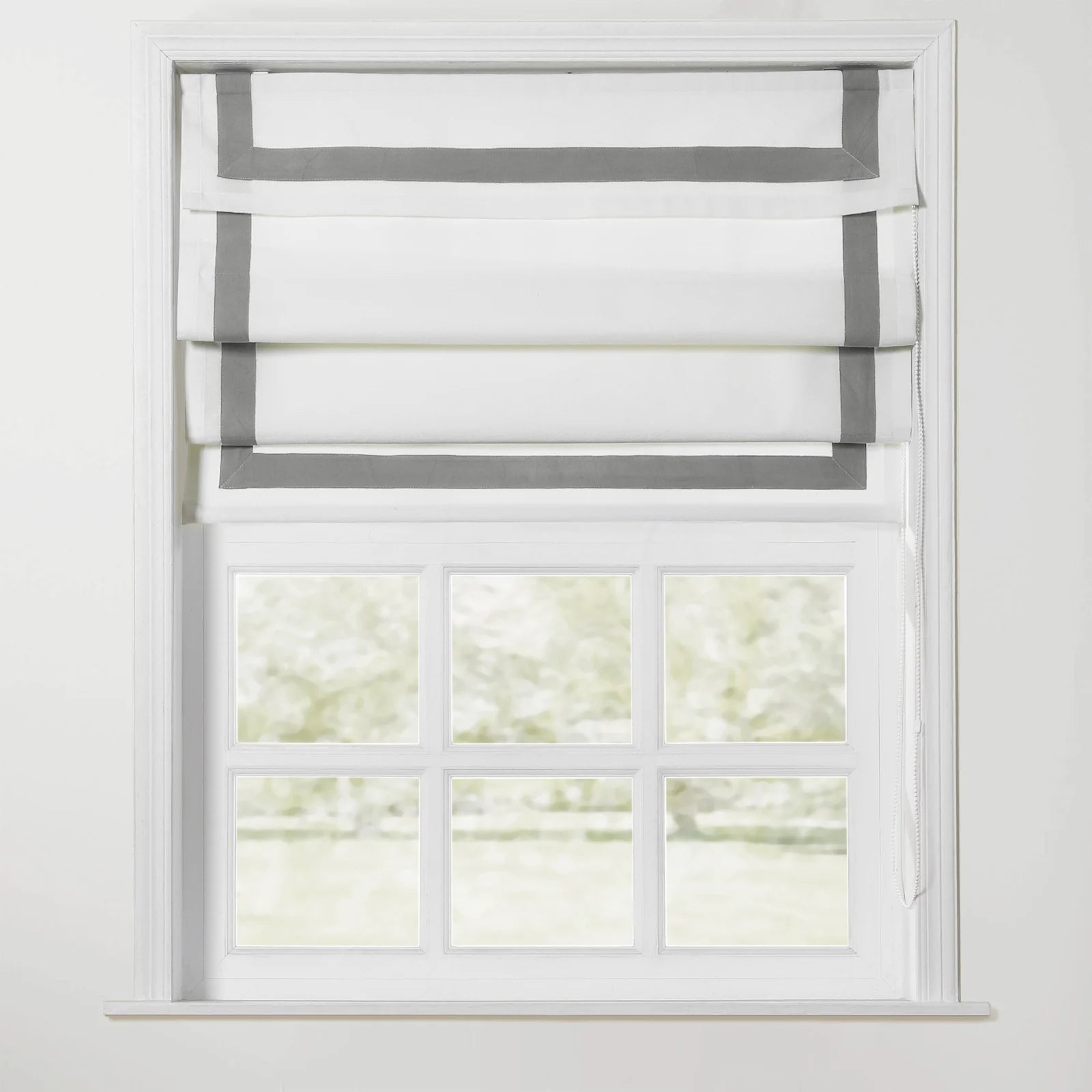 Tyrone Roman Shade with Border Cord Lift TWOPAGES