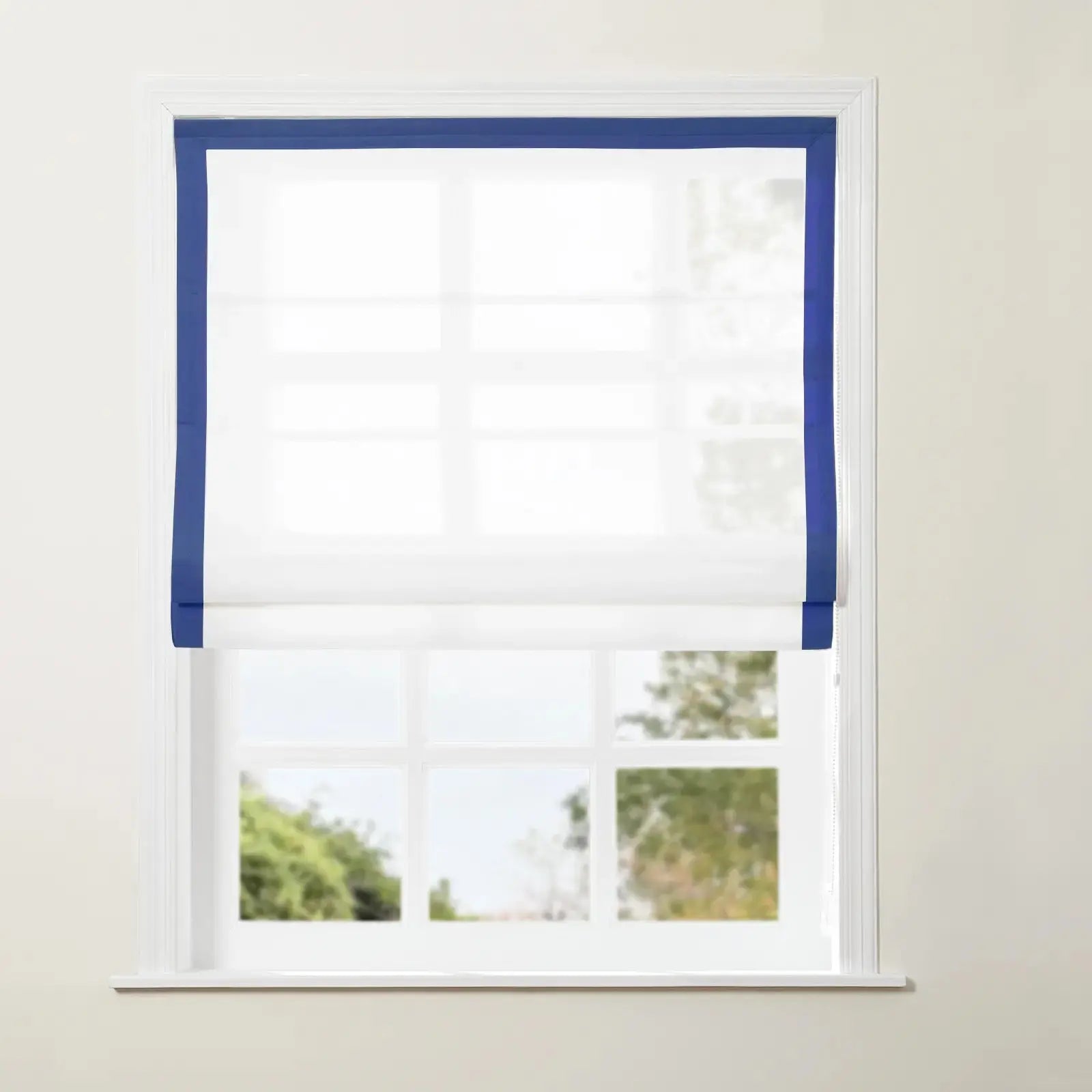 Tyrone Roman Shade with Border Cord Lift -TWOPAGES