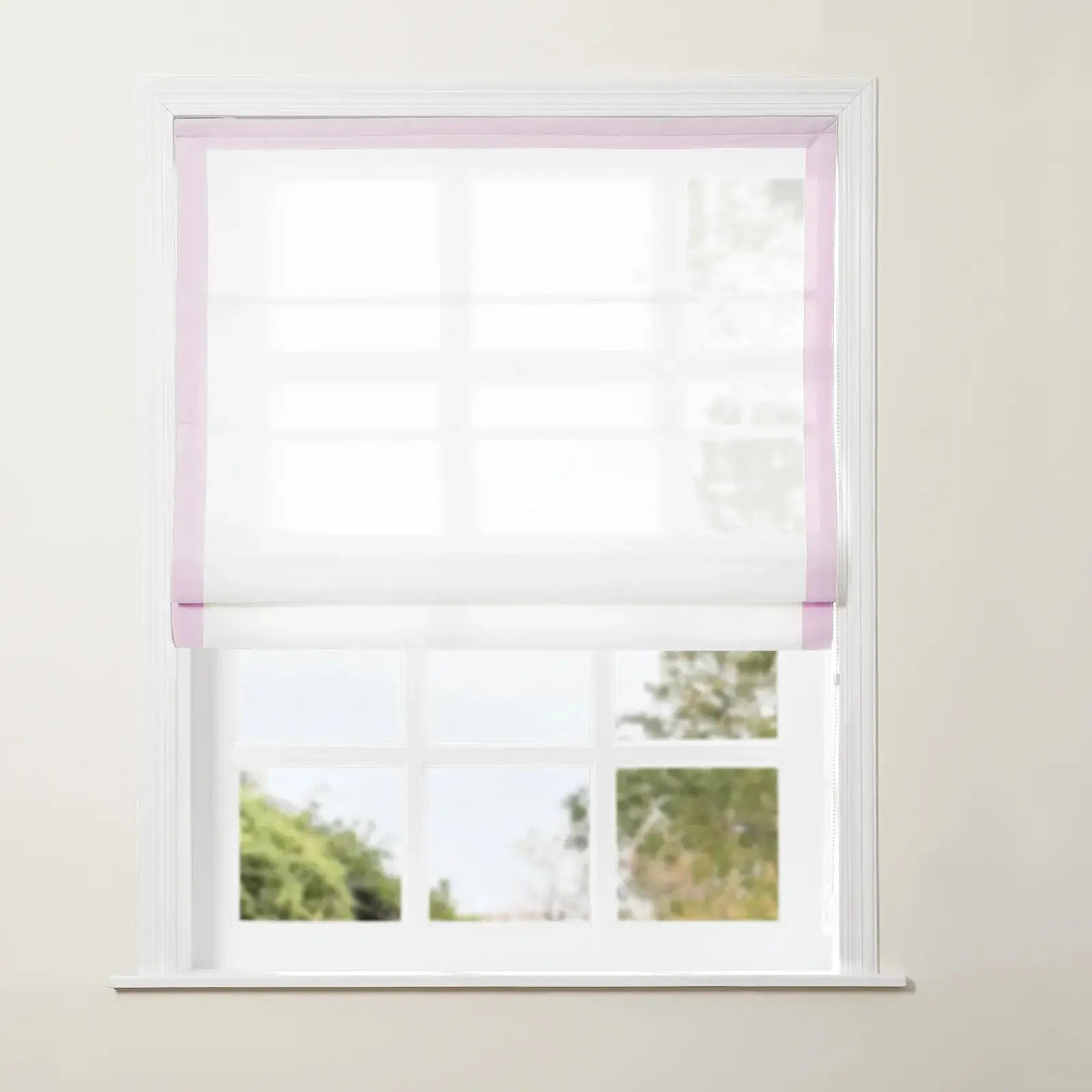 Tyrone Roman Shade with Border Cord Lift -TWOPAGES