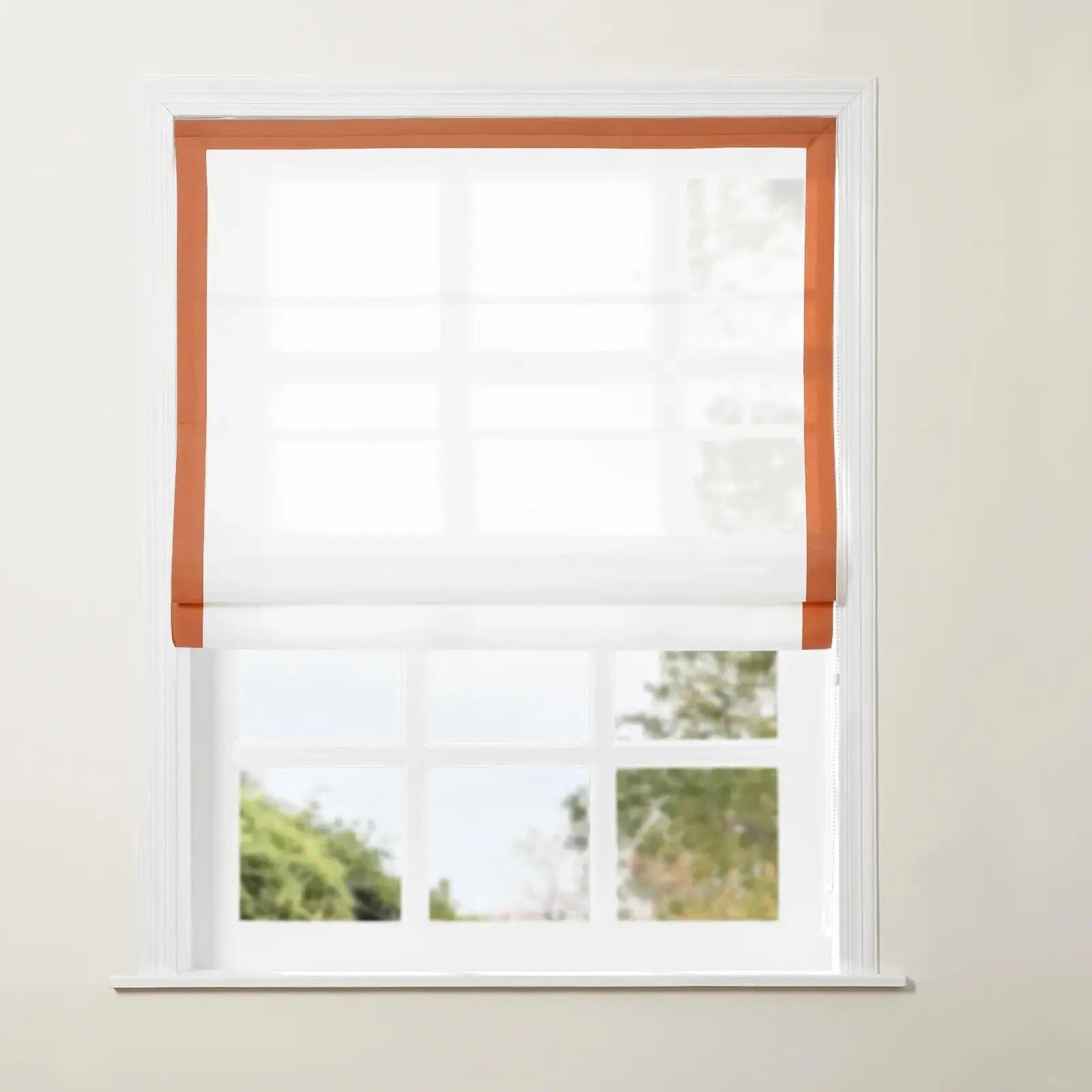 Tyrone Roman Shade with Border Cord Lift -TWOPAGES