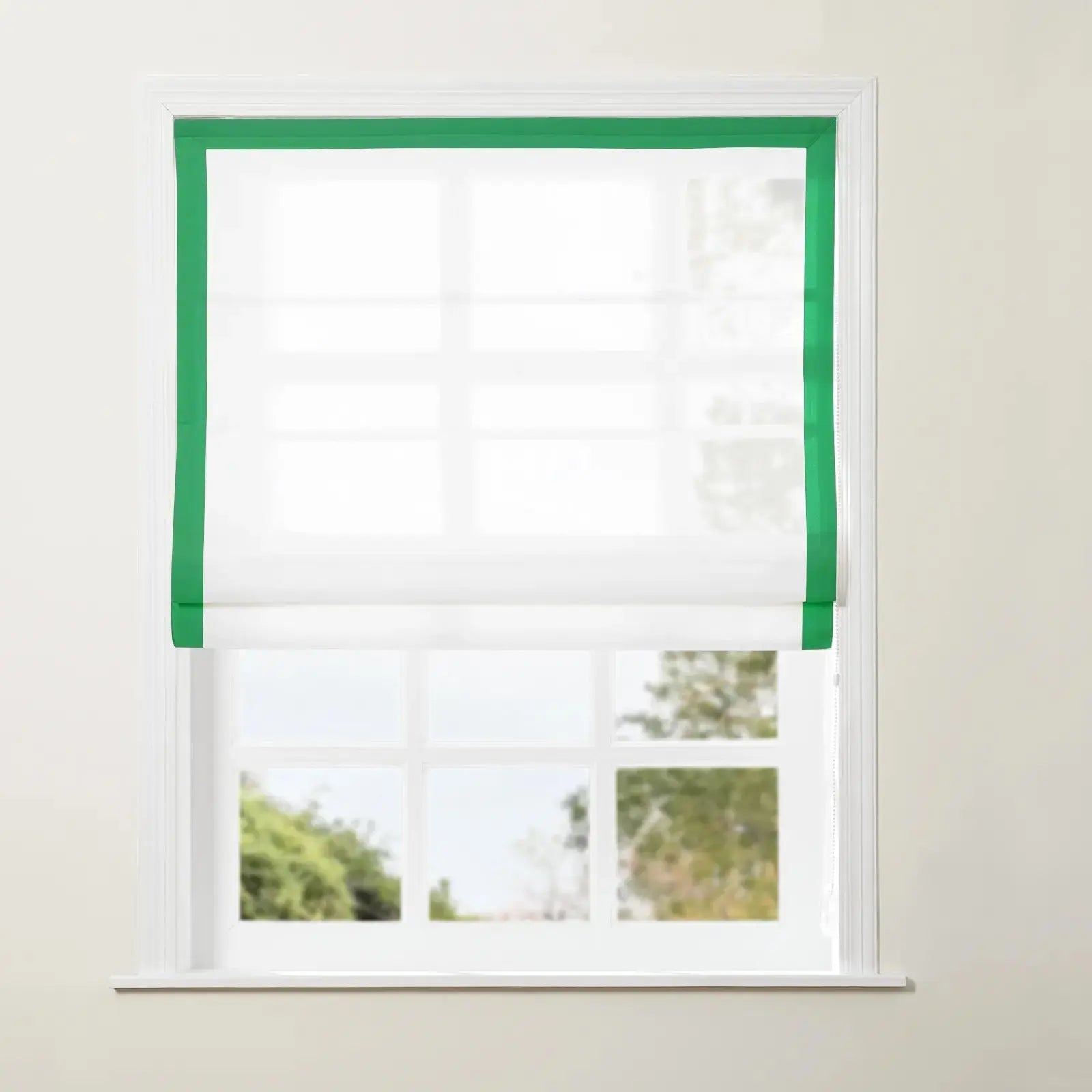 Tyrone Roman Shade with Border Cord Lift -TWOPAGES