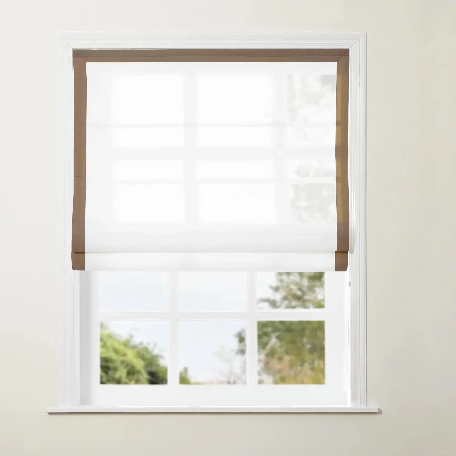 Tyrone Roman Shade with Border Cord Lift -TWOPAGES