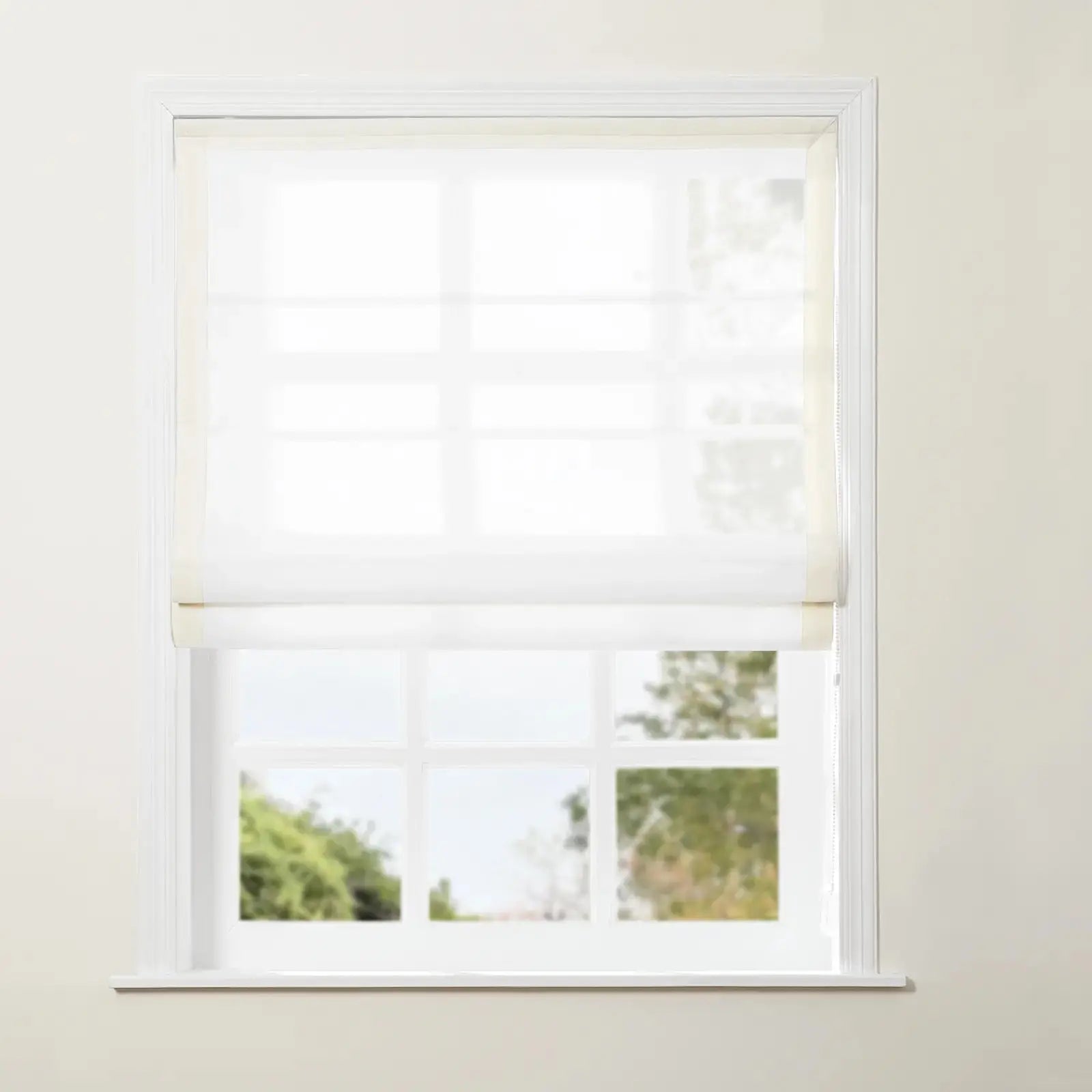 Tyrone Roman Shade with Border Cord Lift -TWOPAGES