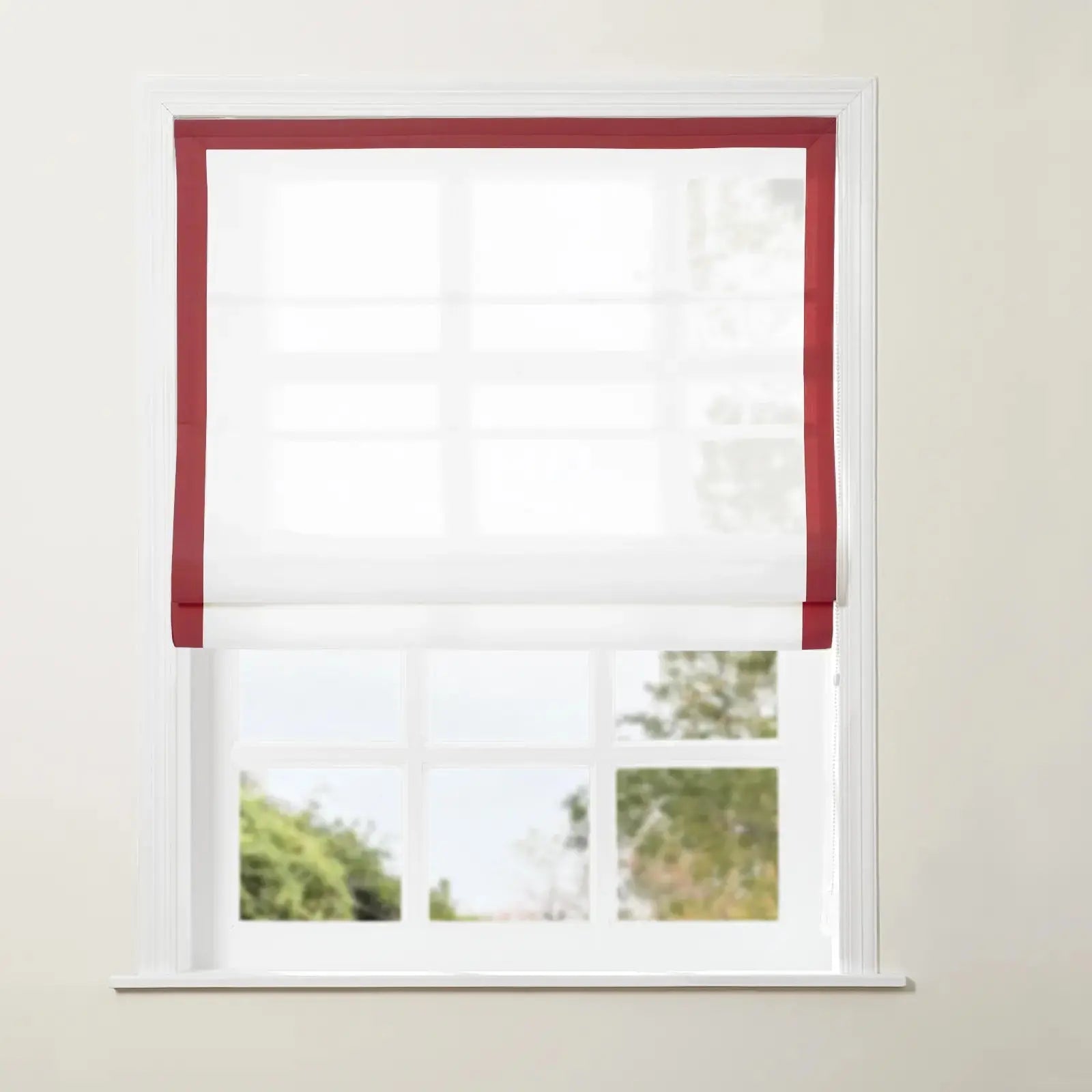 Tyrone Roman Shade with Border Cord Lift -TWOPAGES