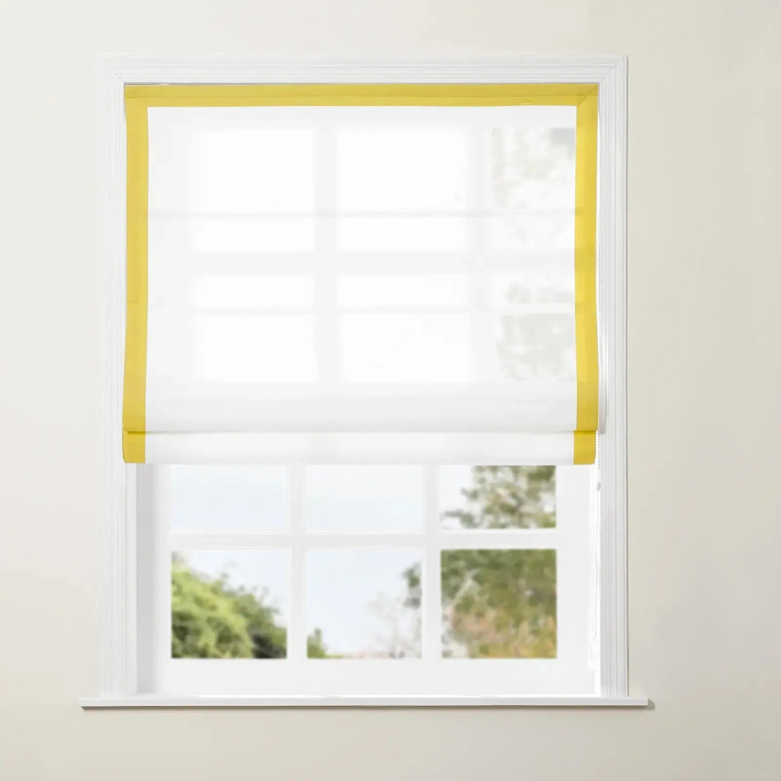 Tyrone Roman Shade with Border Cord Lift -TWOPAGES