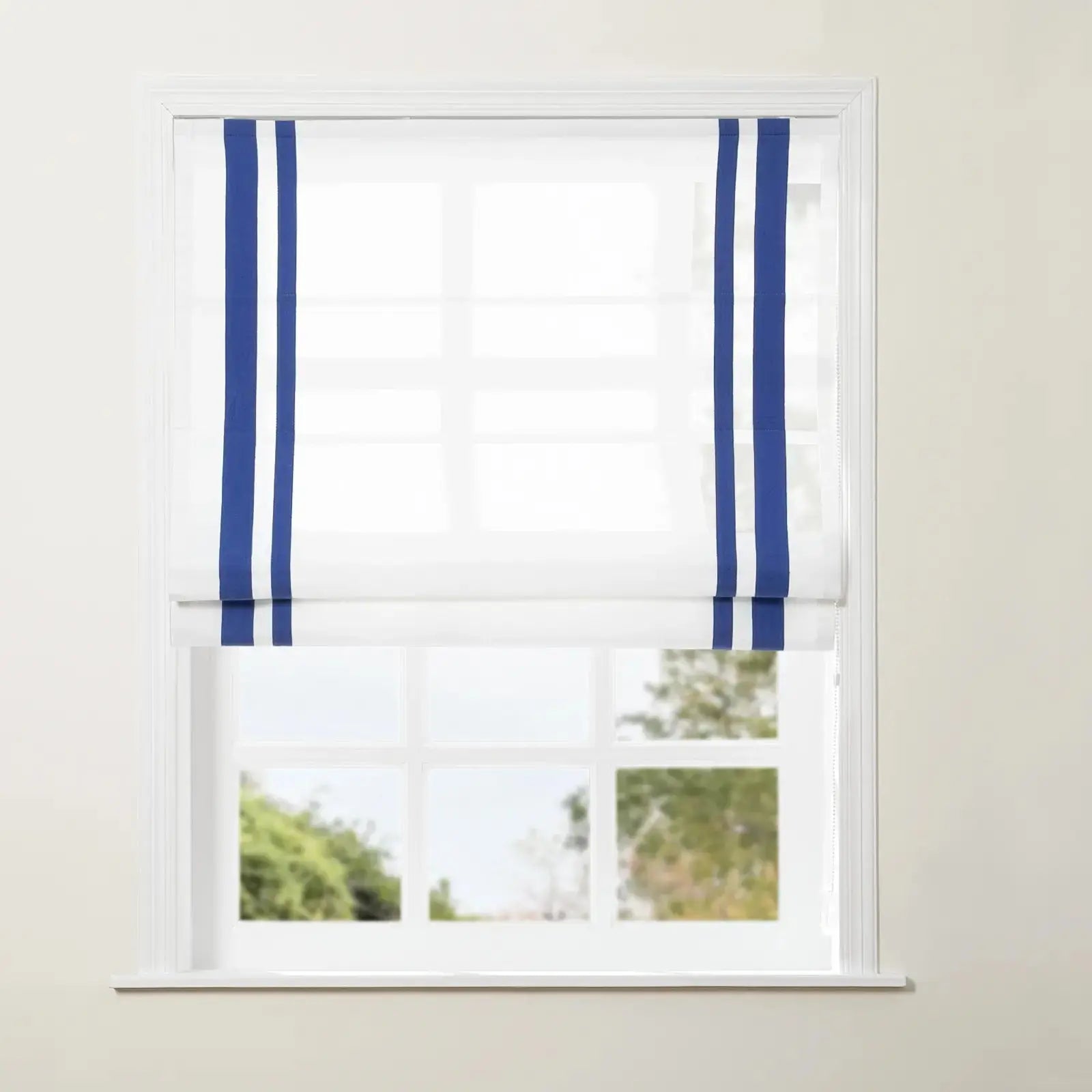 Tyrone Roman Shade with Border Cord Lift -TWOPAGES