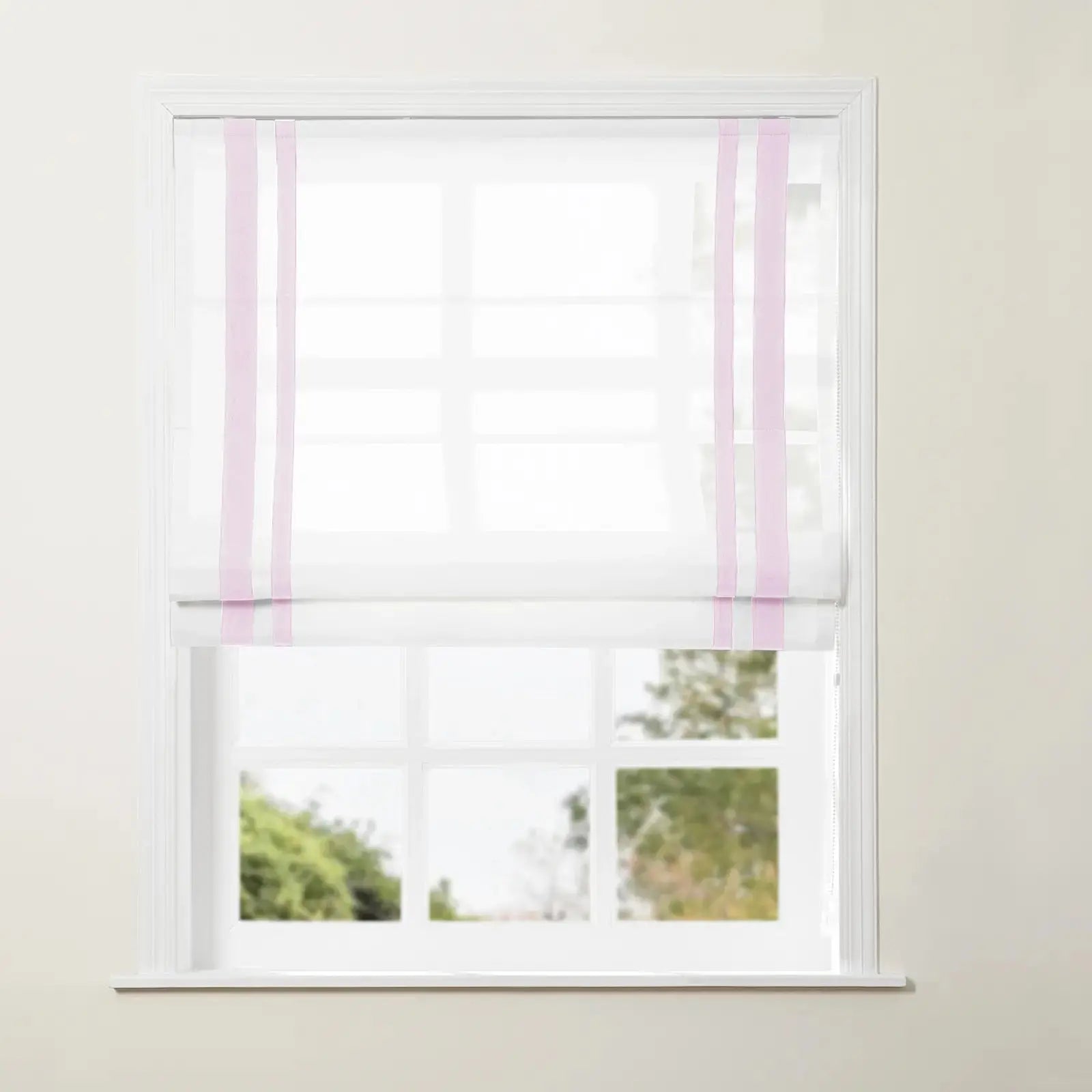 Tyrone Roman Shade with Border Cord Lift -TWOPAGES