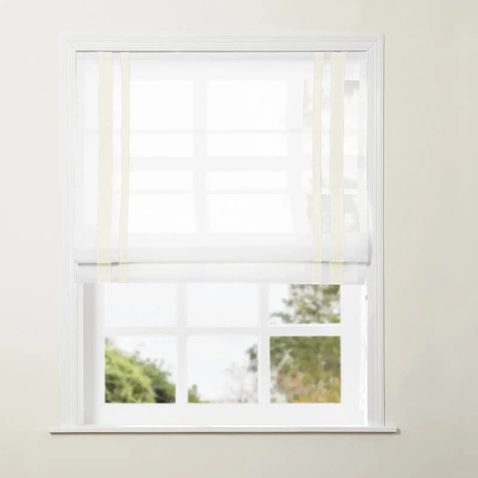 Tyrone Roman Shade with Border Cord Lift -TWOPAGES