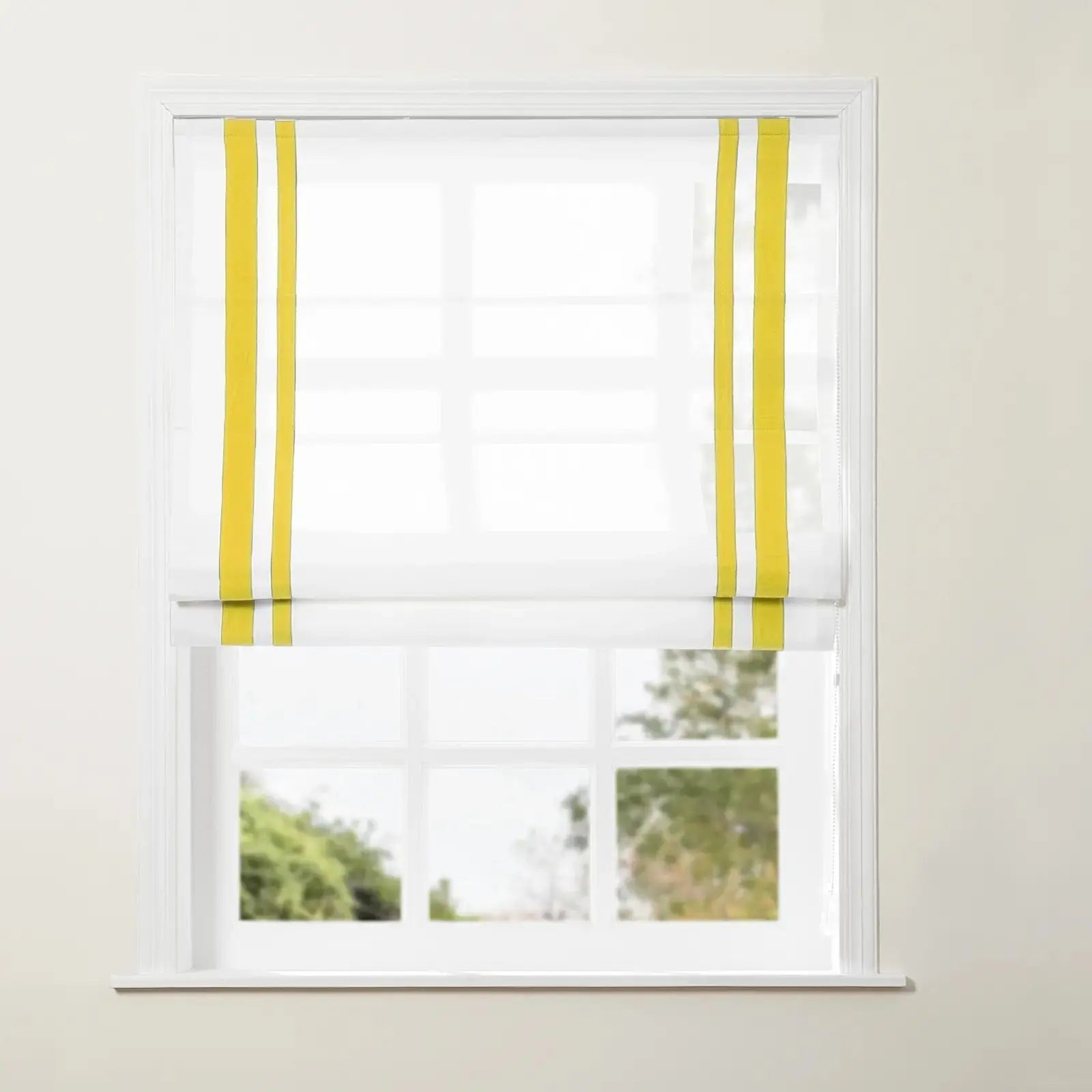 Tyrone Roman Shade with Border Cord Lift -TWOPAGES