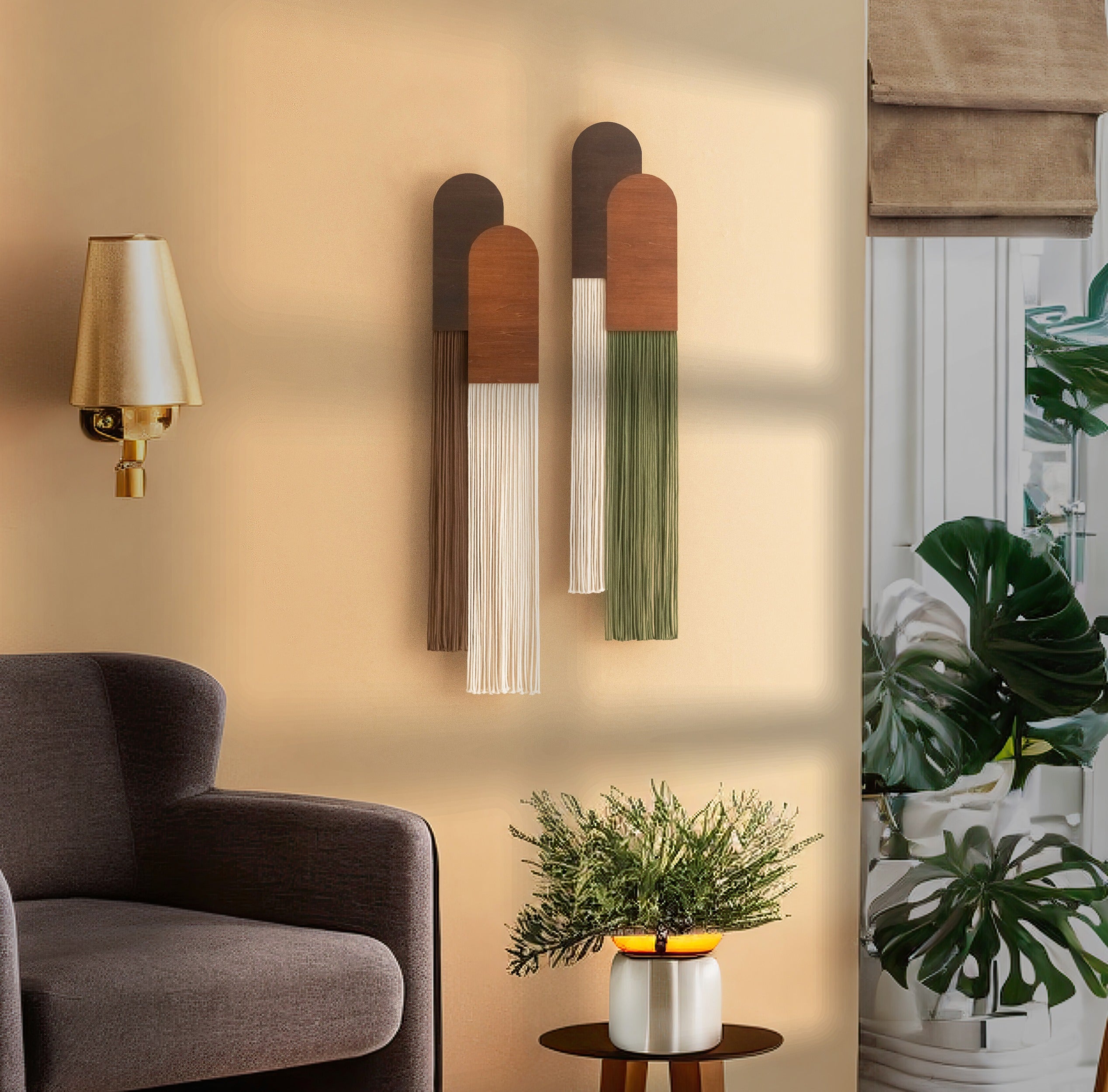 Modern Boho Cotton Macrame Wall Hanging U01