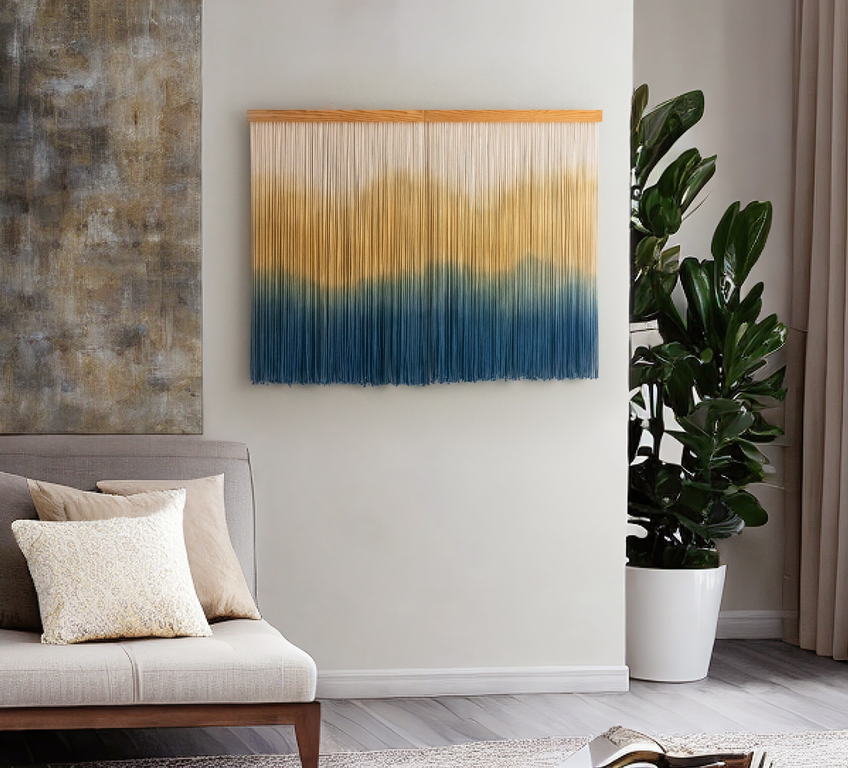 Macrame Wall Hanging Decor Boho Fiber Wall Art U25