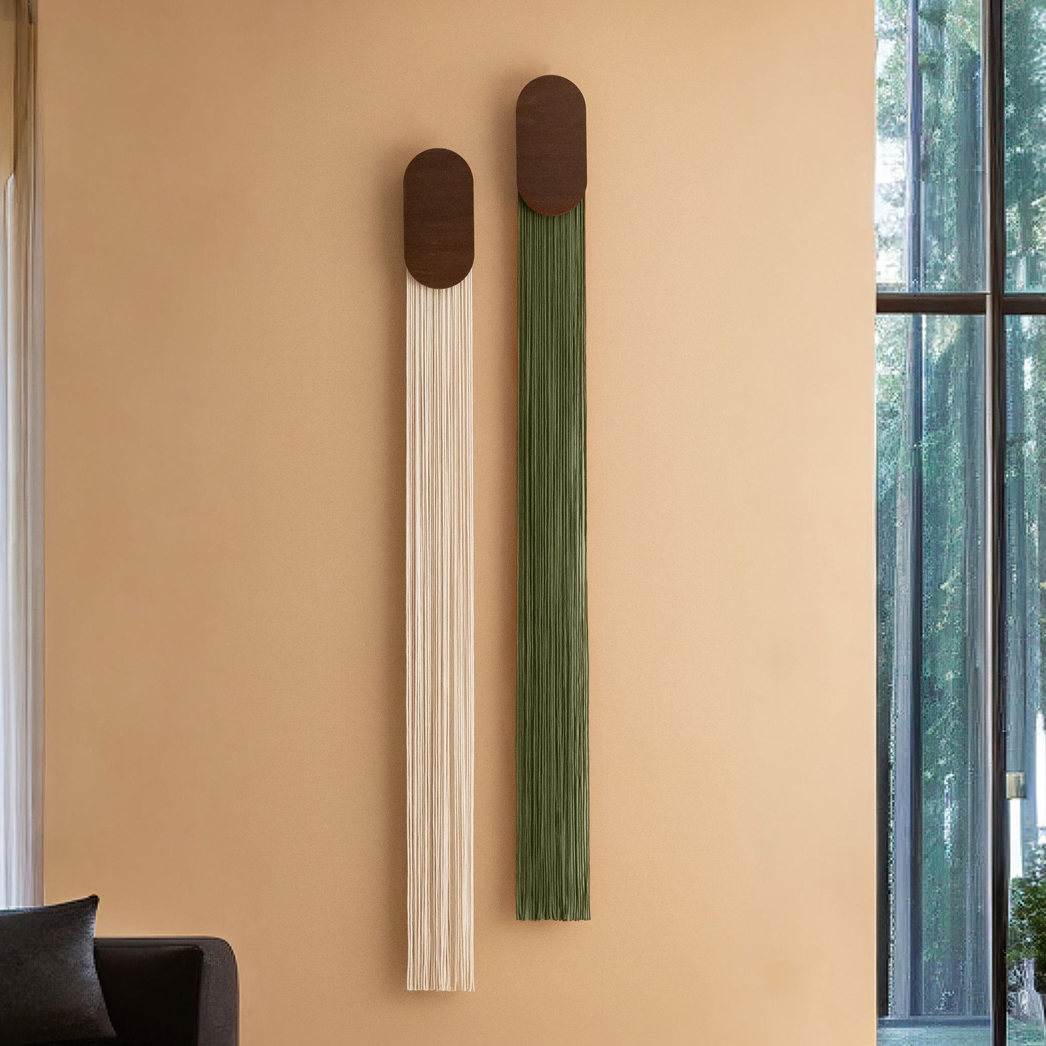 Handmade Long Minimalist Macrame Wall Hanging V84