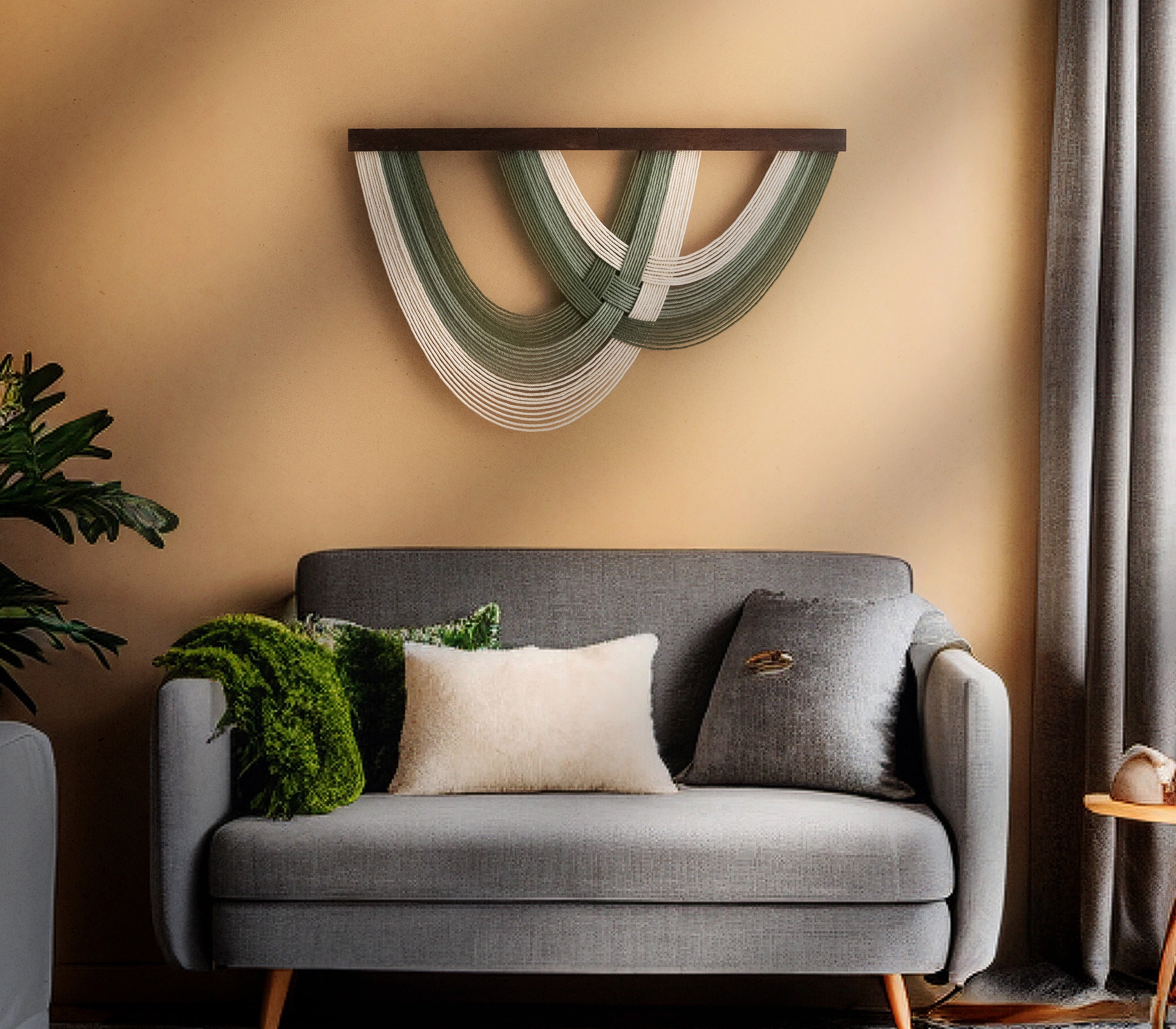 Large Handmade Cotton Macrame Wall Hanging V91